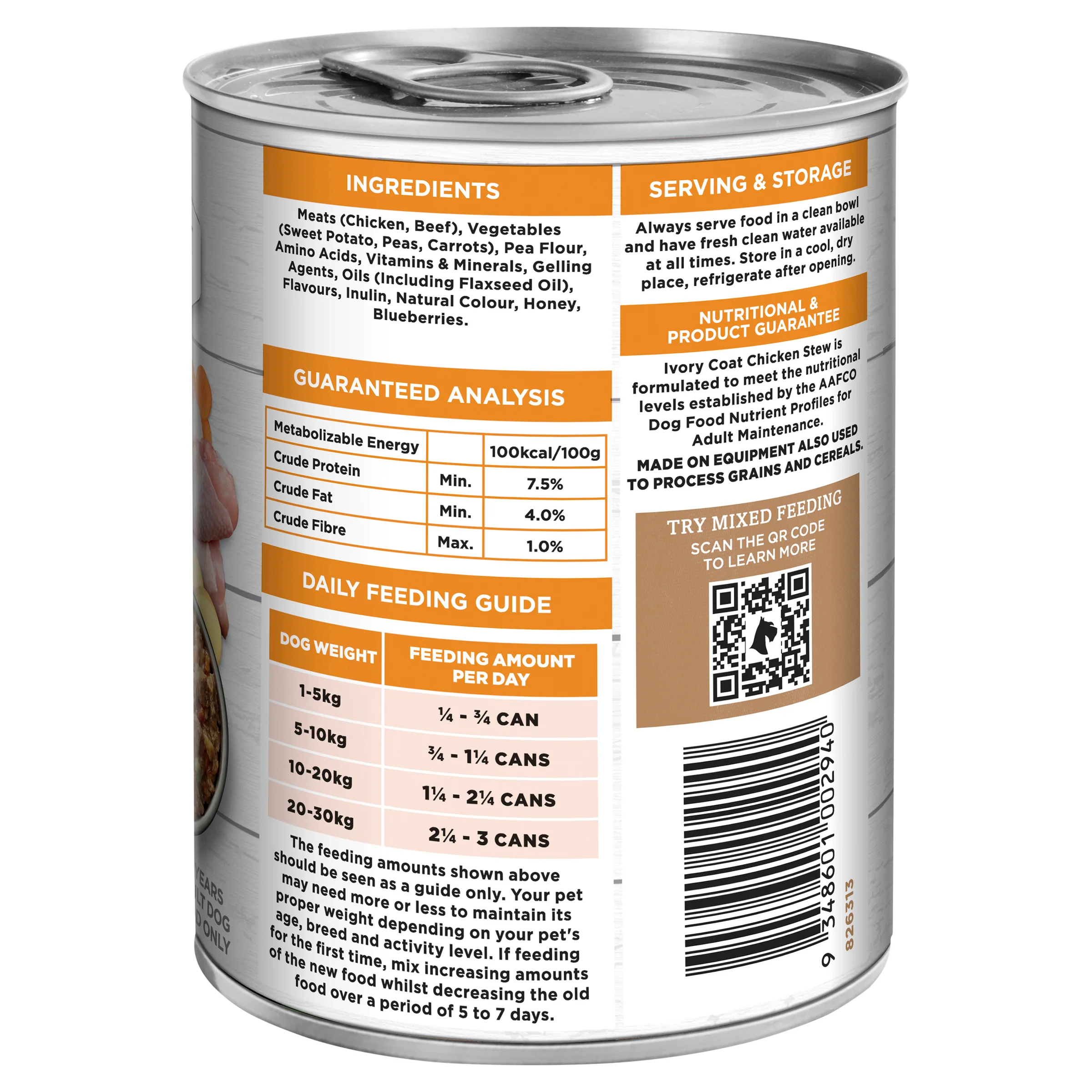 Ivory Coat - Grain Free Adult Wet Dog Food Chicken Stew (400g) - Image 3