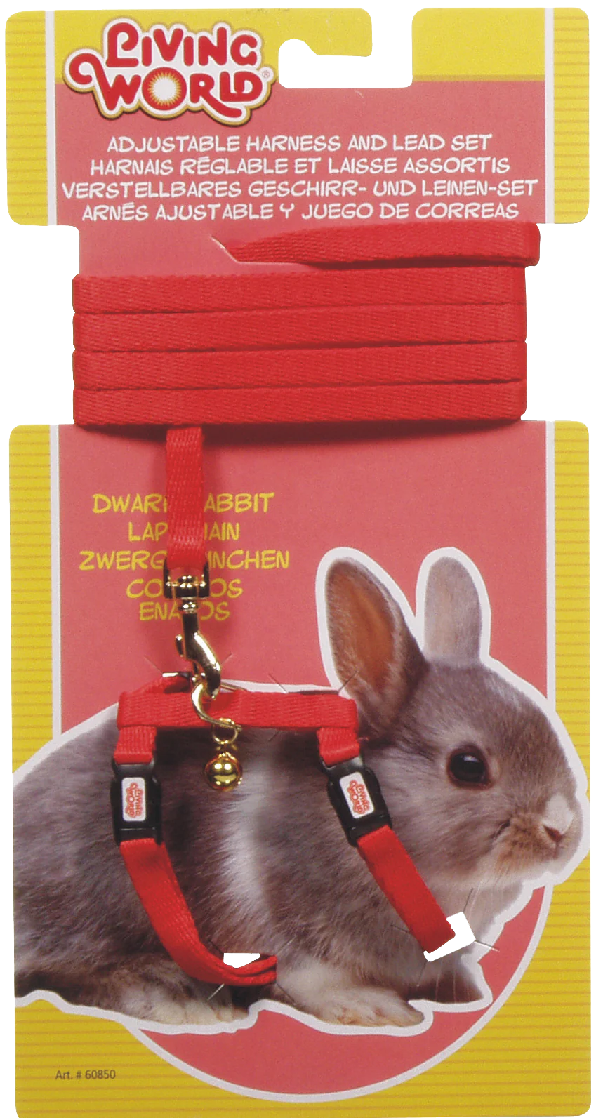 Living World - Dwarf Rabbit Harness & Lead Set (Red)