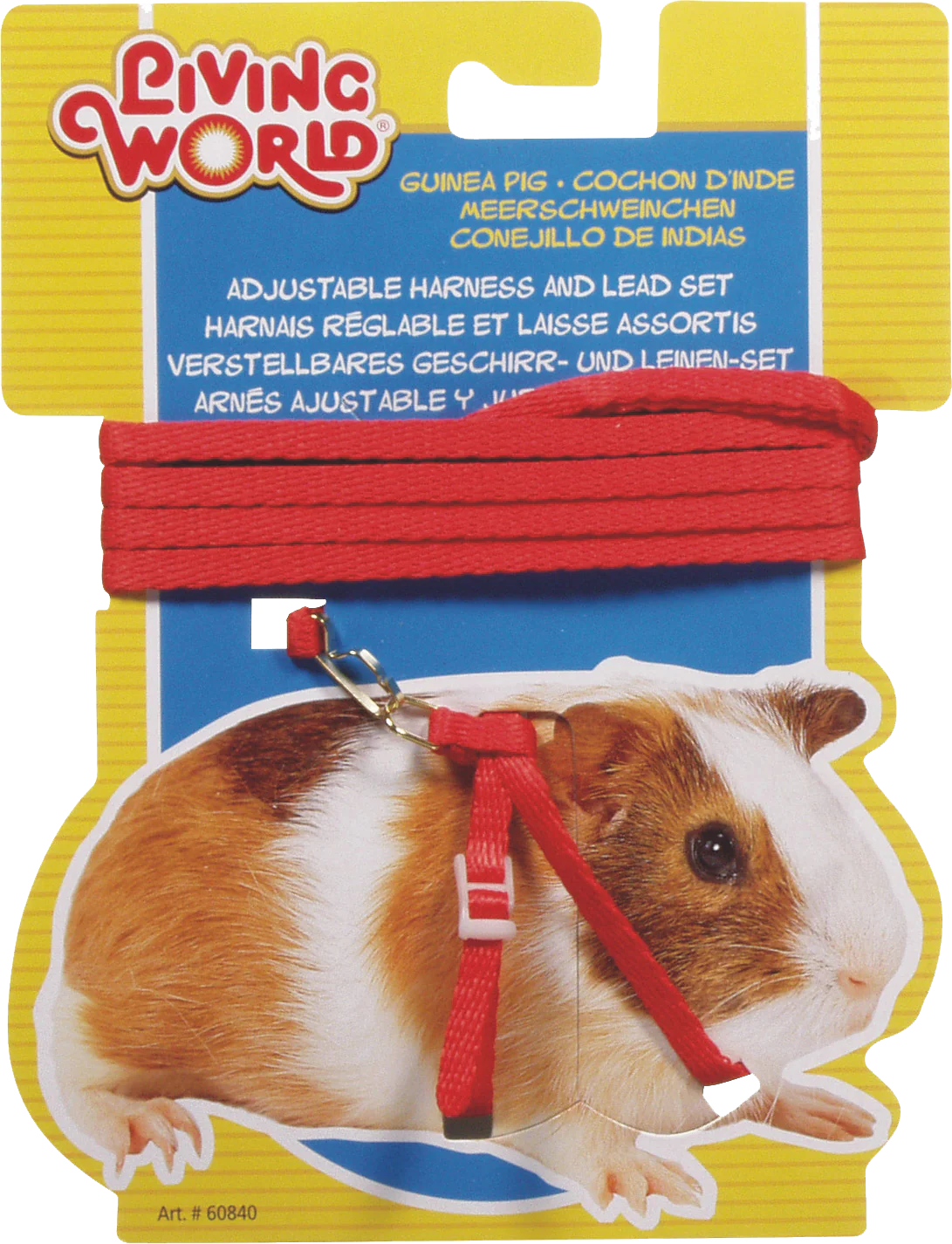 Living World - Guinea Pig Harness & Lead Set (Red)