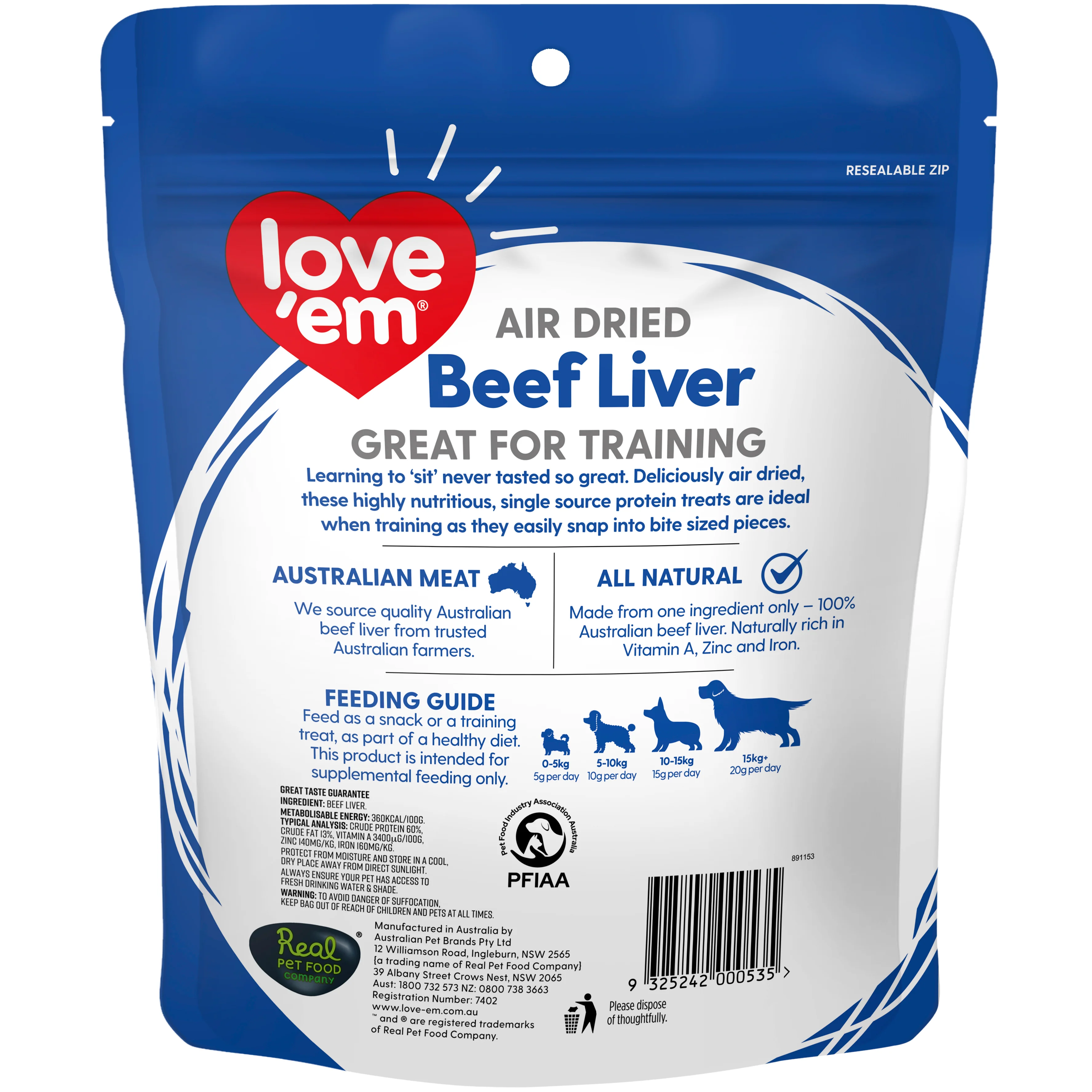 love em - Beef Liver Air Dried Dog Treat - Image 2