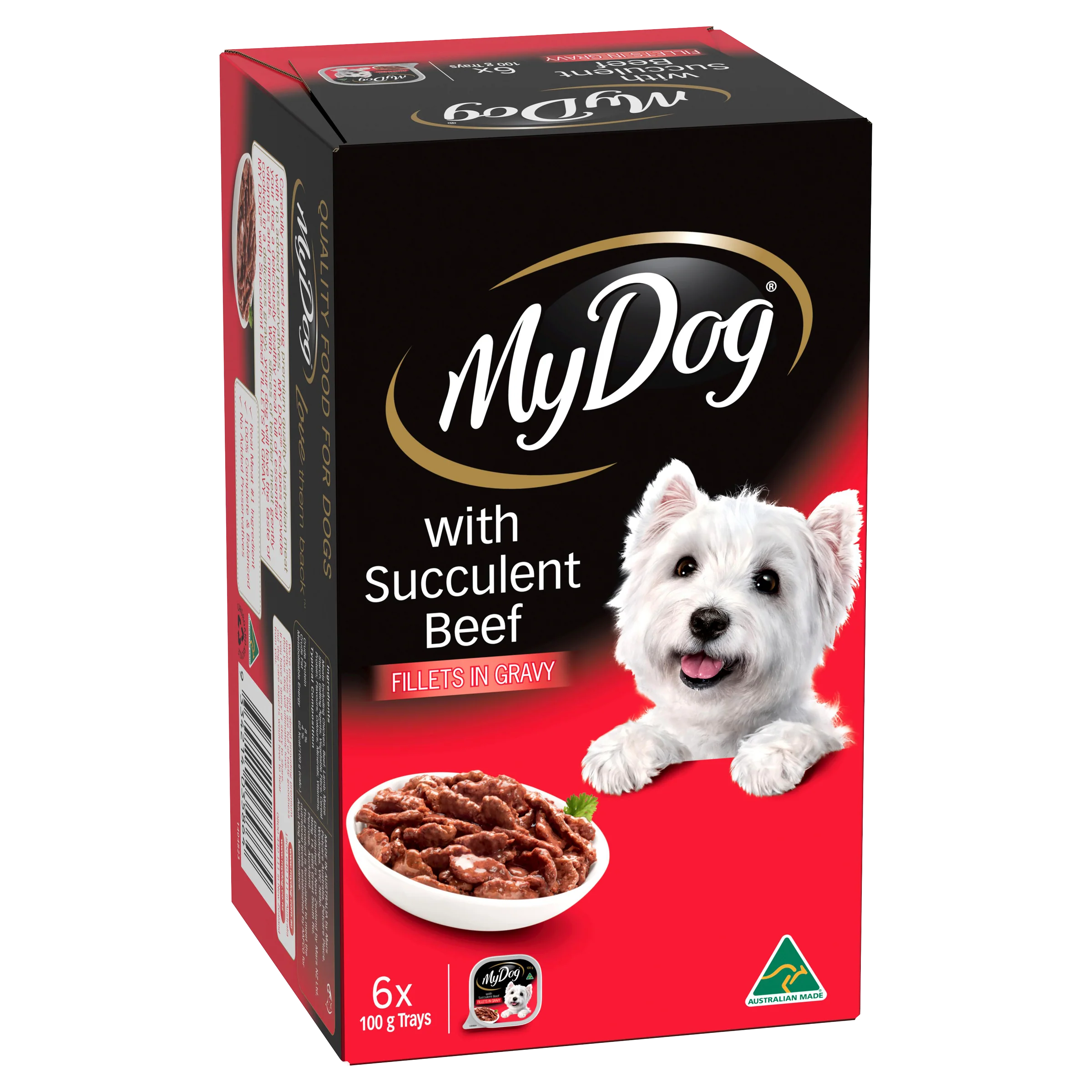 My Dog - Adult Succulent Beef Fillets in Gravy Dog Wet Food (6pk x 100g)