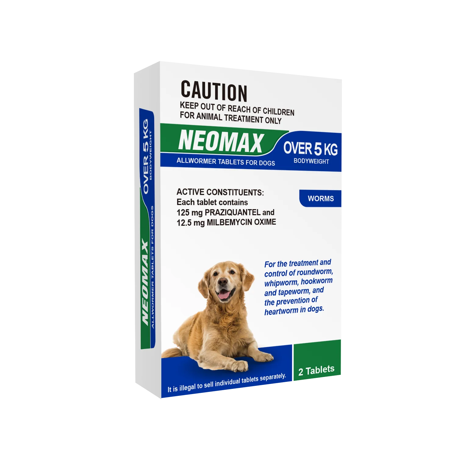 NEOMAX Allwormer for Dogs (Over 5kg) 2 Pack