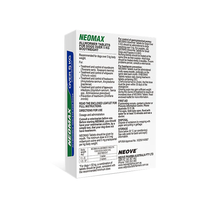 NEOMAX Allwormer for Dogs (Over 5kg) 2 Pack - Image 3