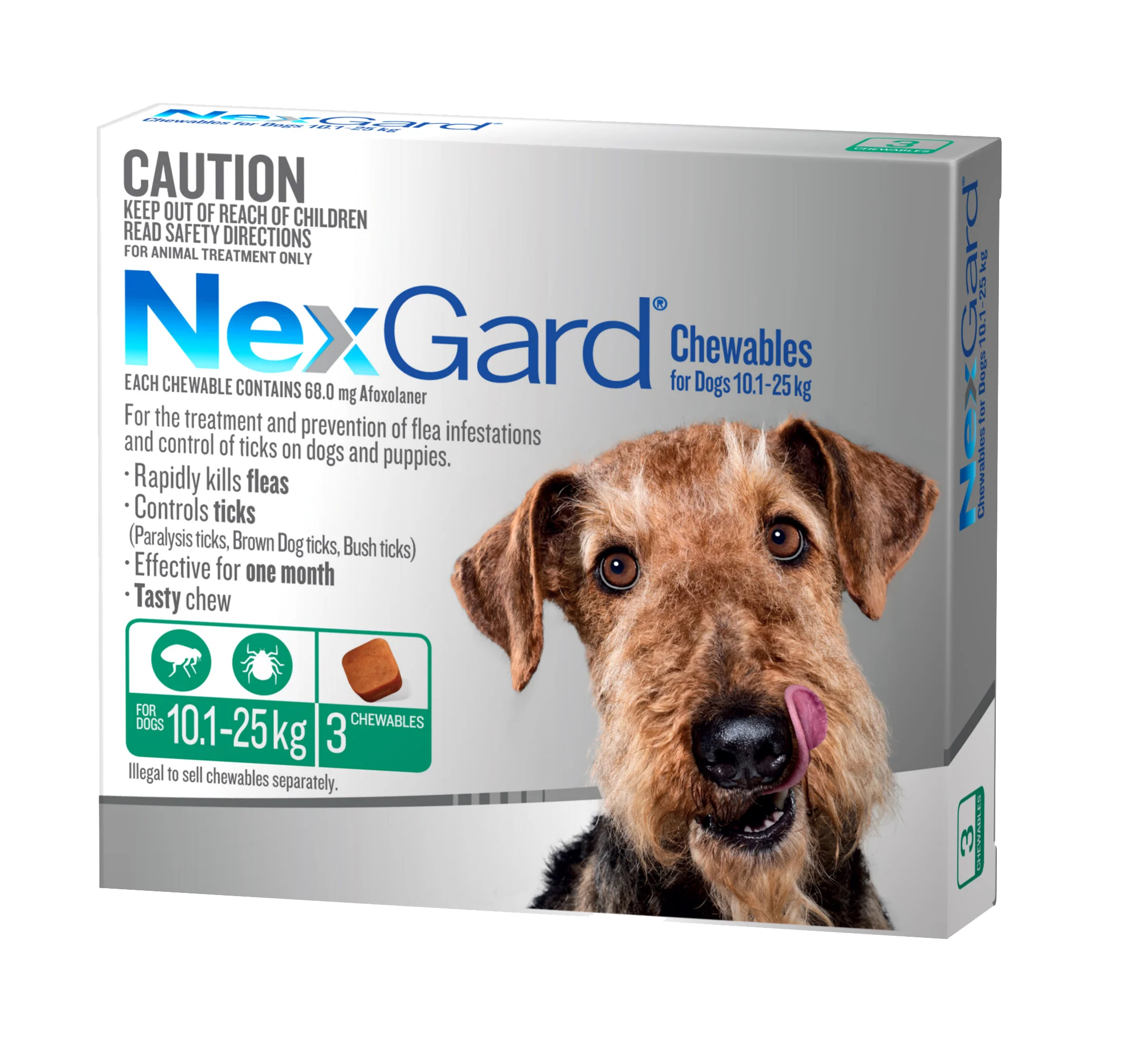 NexGard Chewables Dog - 10.1-25kg (3pk)