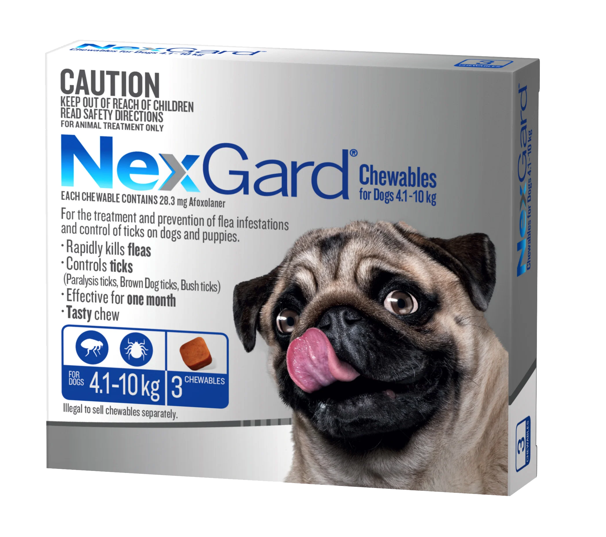 NexGard Chewables Dog - 4.1-10kg (3pk)