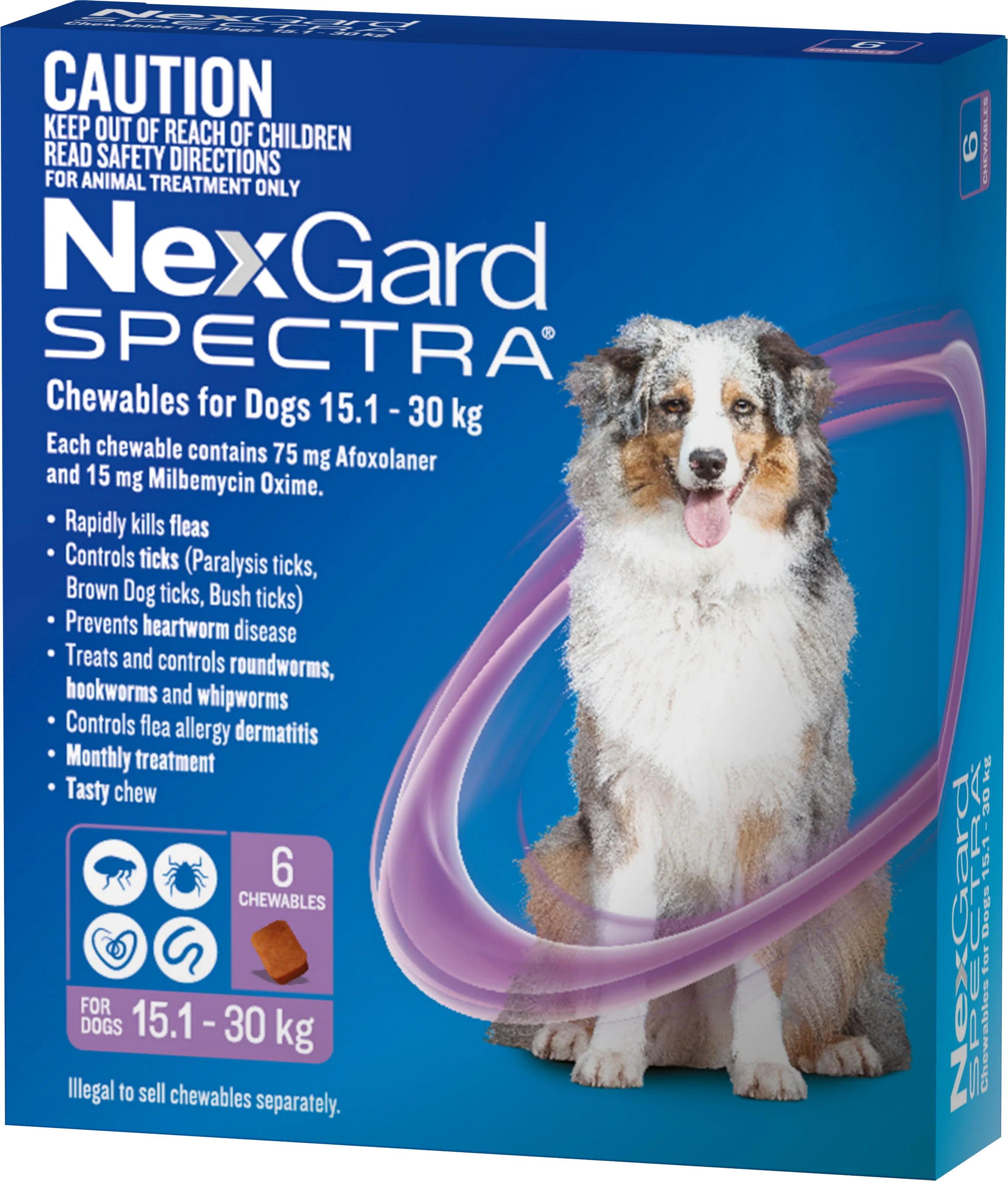 NexGard Spectra - Chewables for Dogs (15.1-30kg) (6pk)