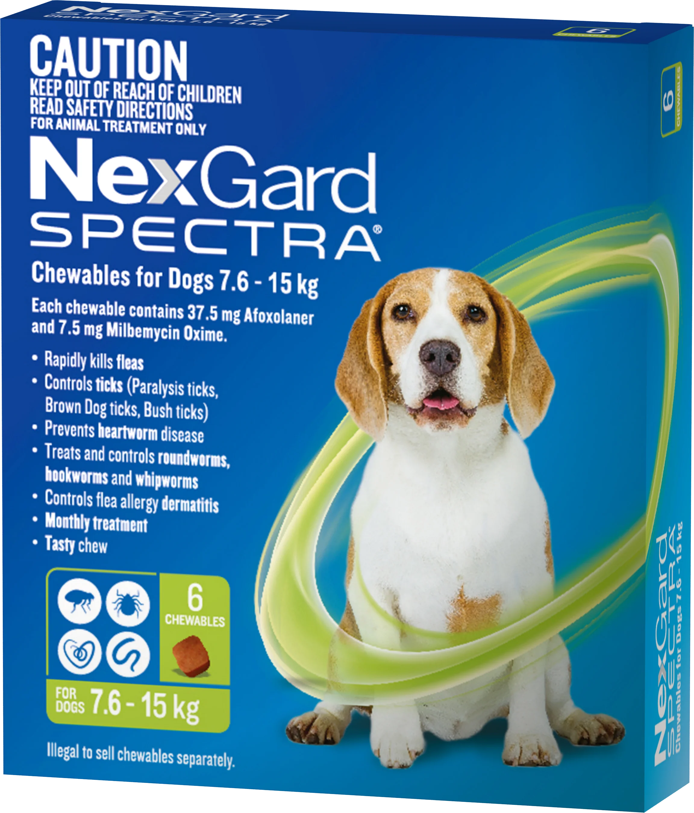 NexGard Spectra - Chewables for Dogs (7.6-15kg) (6pk)
