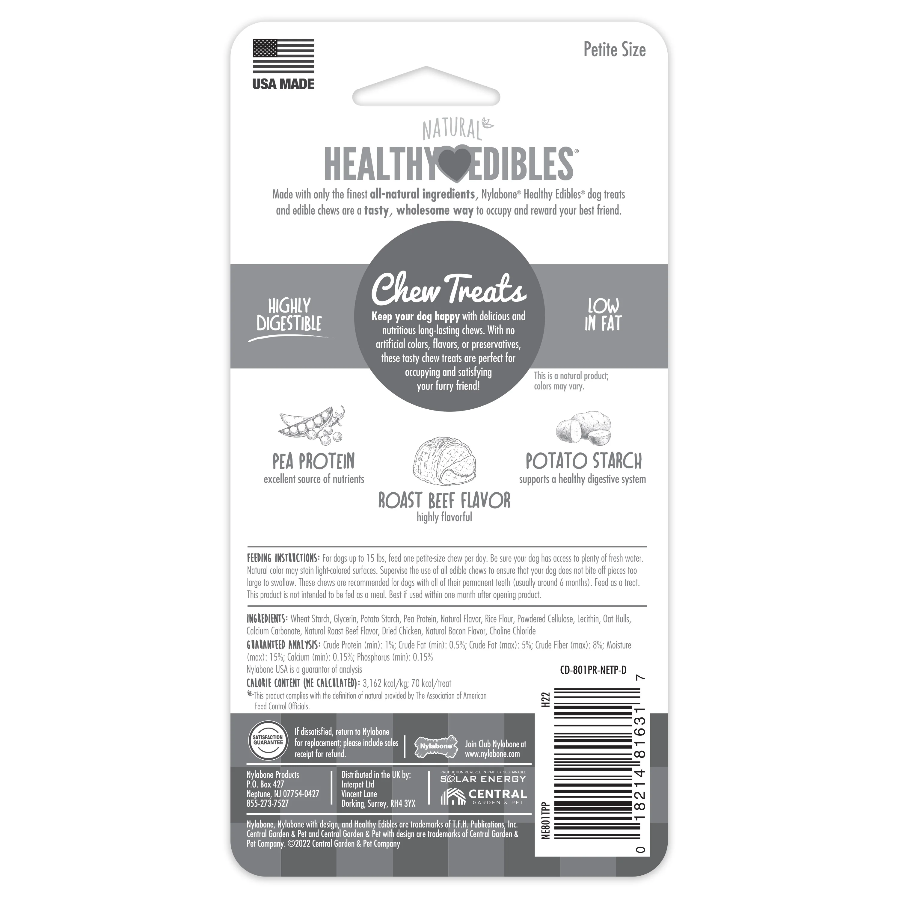 Nylabone Healthy Edibles Petite - Roast Beef 2pk - Image 2