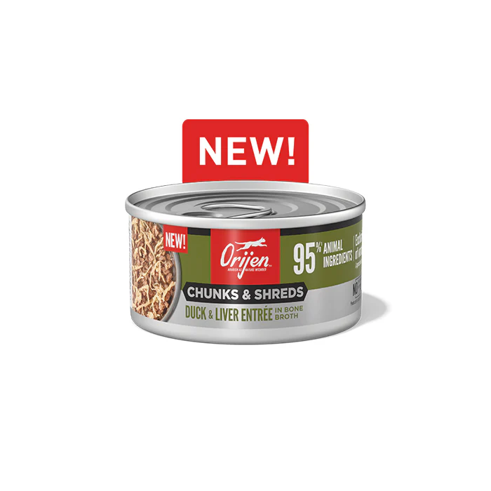 Orijen Cat Chunks and Shreds Duck & Liver 12x85g - Image 2