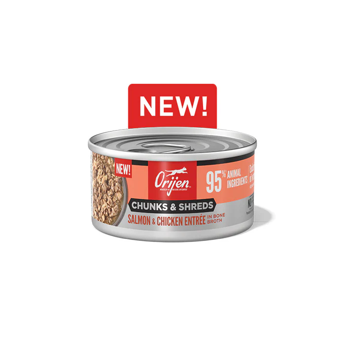 Orijen Cat Chunks and Shreds Salmon & Chicken 12x85g - Image 2