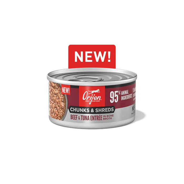 Orijen Cat Chunks and Shreds Tuna & Beef 12x85g - Image 2