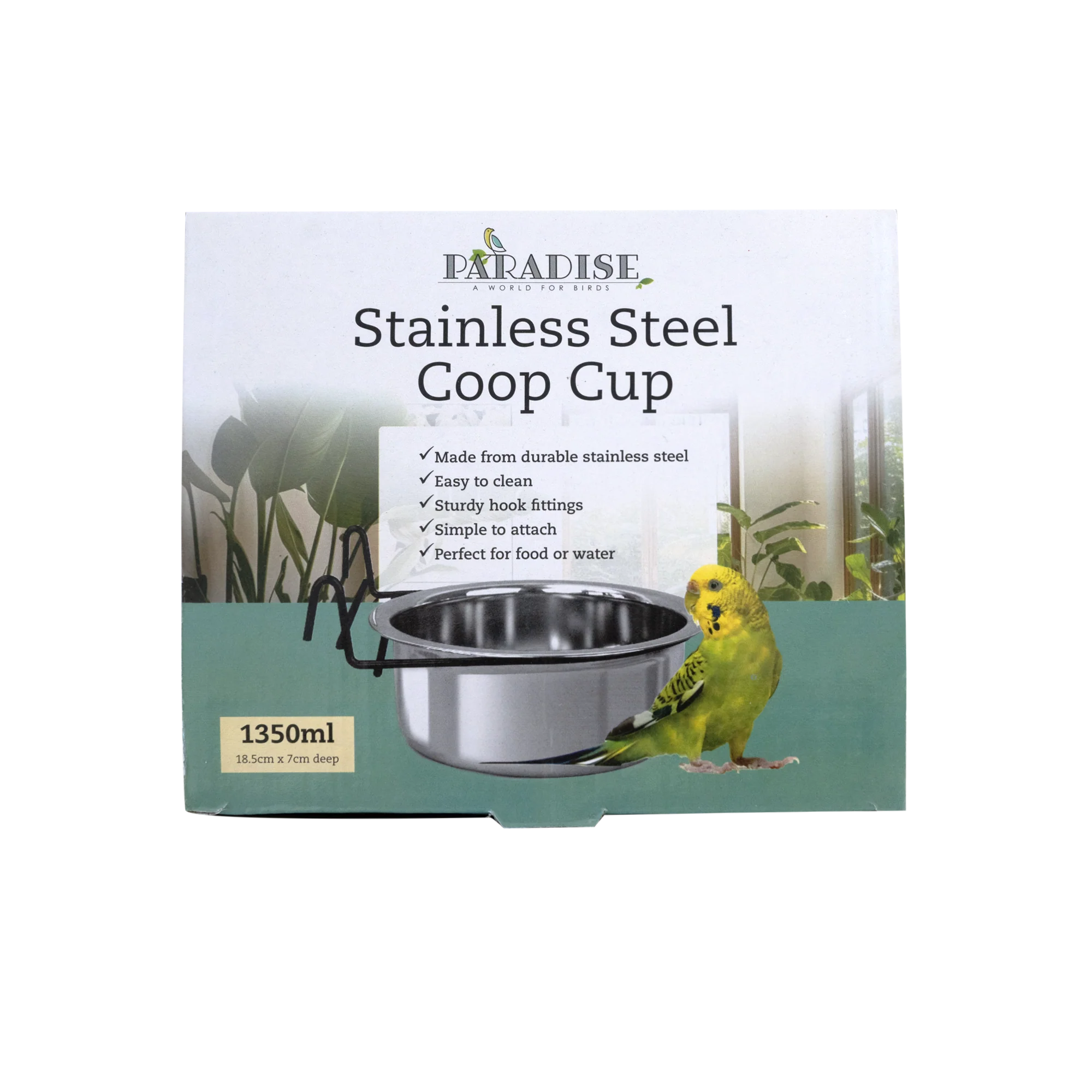 Paradise - Stainless Steel Coop Cup with Hook (1350ml)