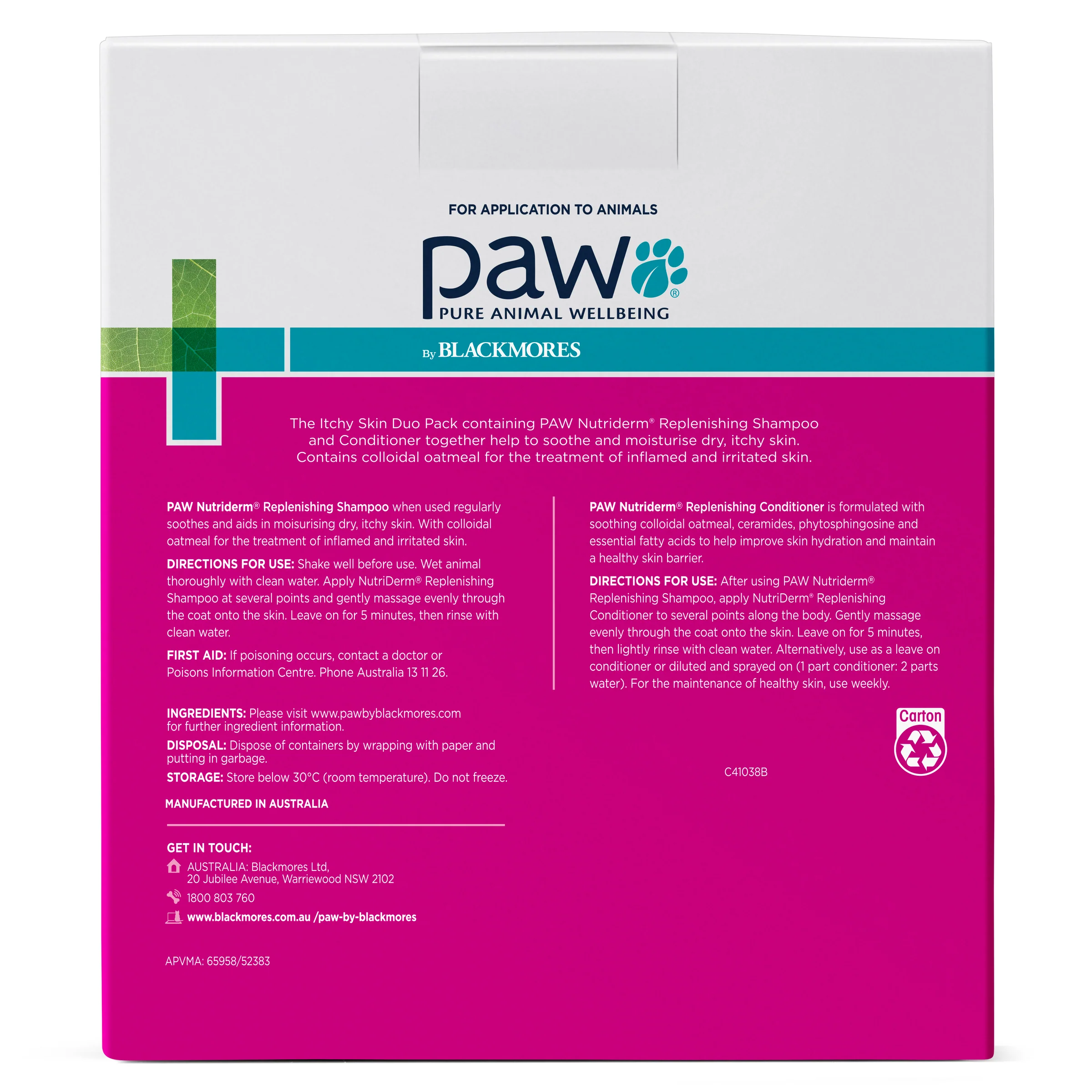 PAW - NutriDerm Itchy Skin Duo Pack for Dogs and Cats (2x200ml) - Image 2