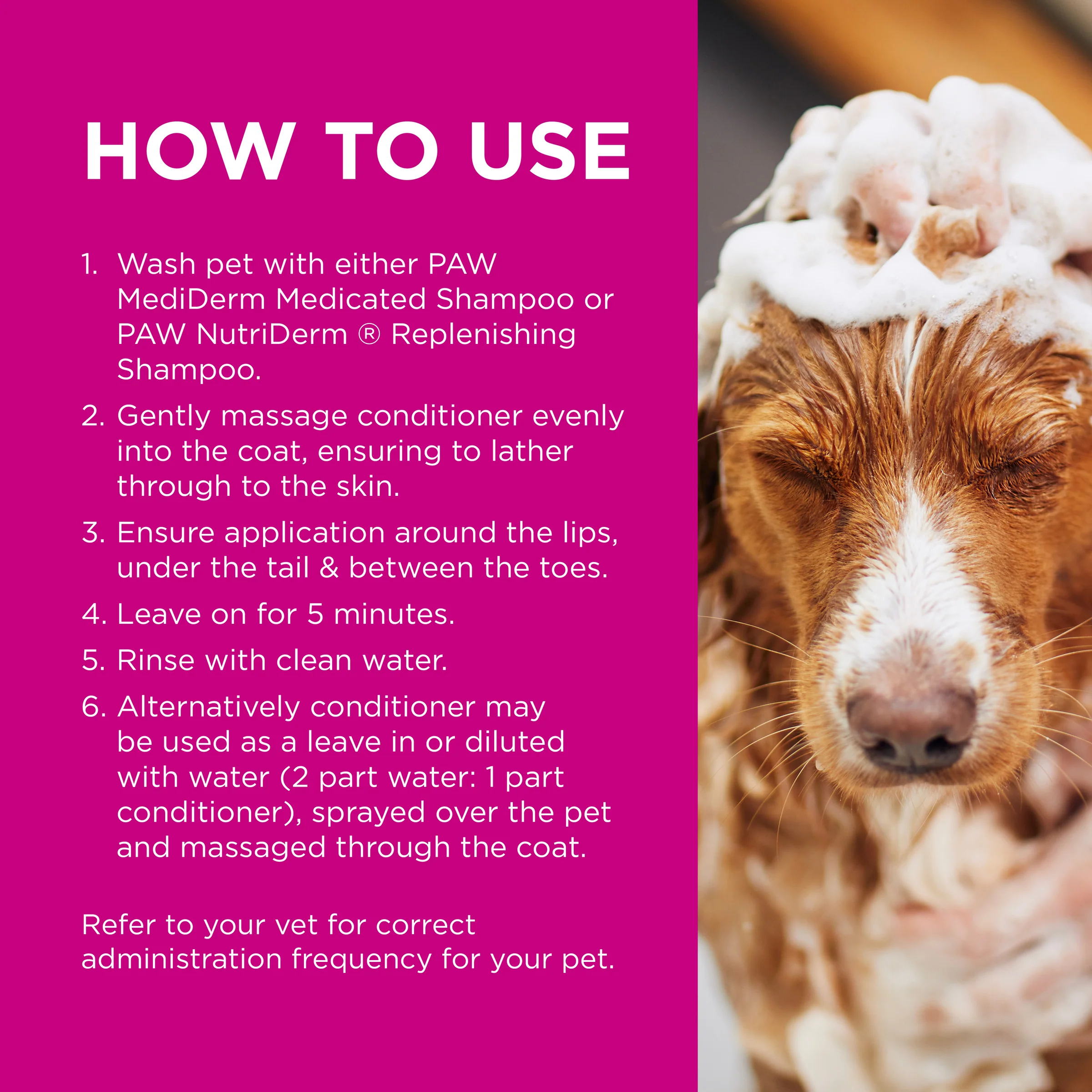 PAW - NutriDerm Replenishing Conditioner for Dogs and Cats (500ml) - Image 5