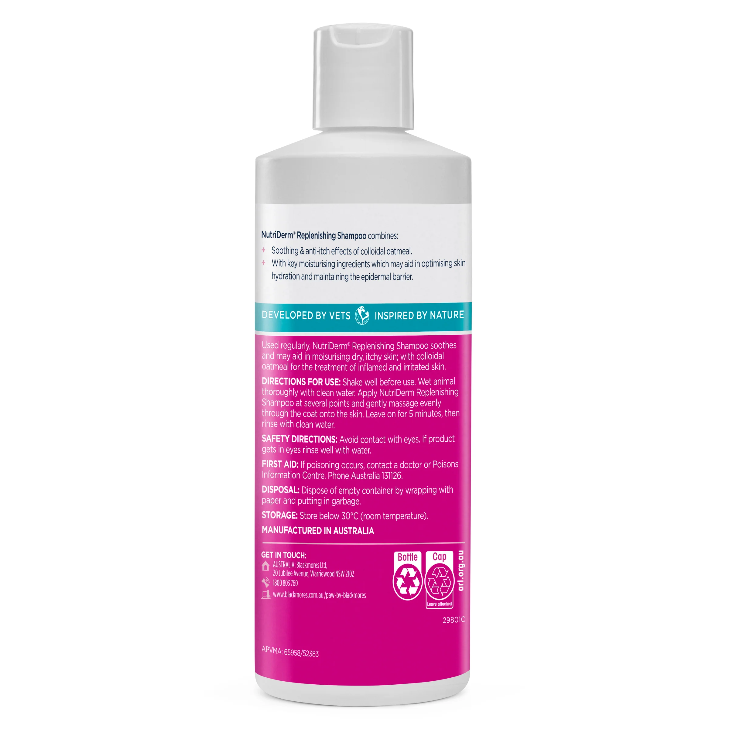 PAW - NutriDerm Replenishing Shampoo for Dogs and Cats (500ml) - Image 2