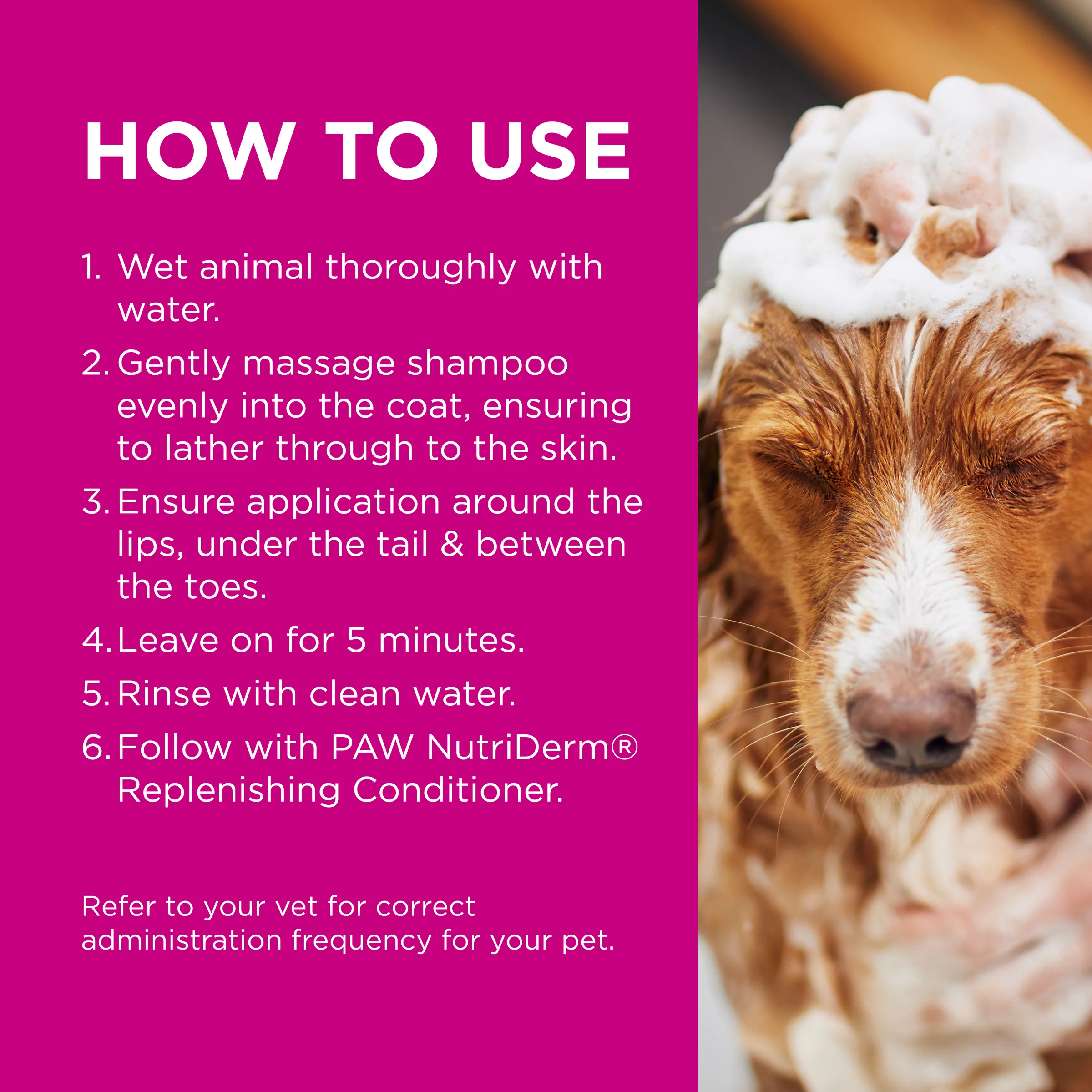 PAW - NutriDerm Replenishing Shampoo for Dogs and Cats (500ml) - Image 6