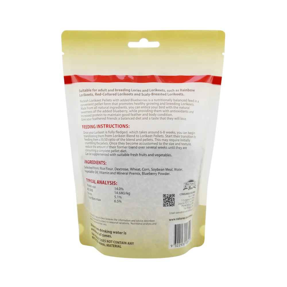 Peckish - Adult Lorikeet Pellets Blueberry (500g) - Image 3