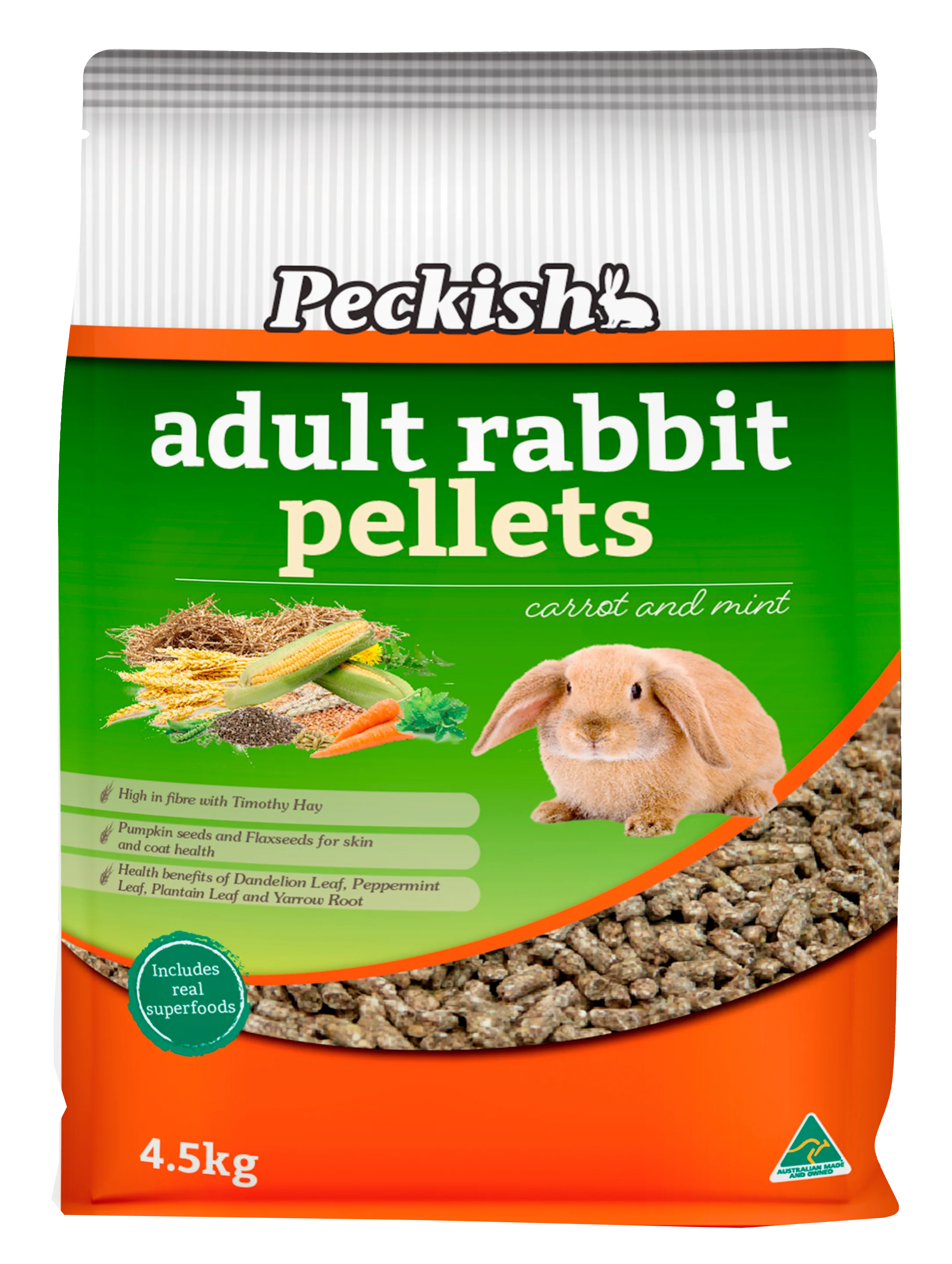 Peckish - Adult Rabbit Pellets Carrot & Mint (4.5kg)