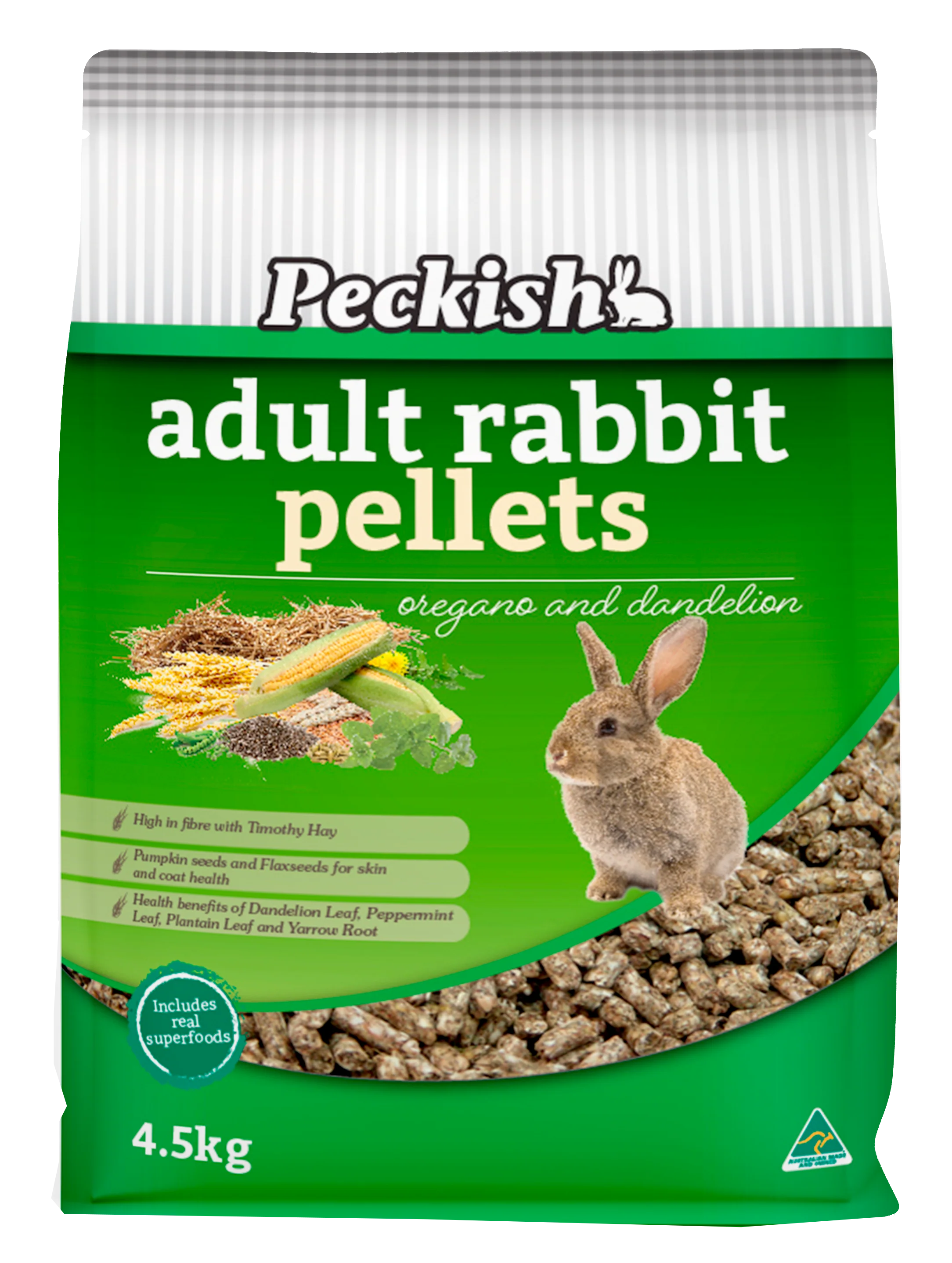 Peckish - Adult Rabbit Pellets Oregano & Dandelion (4.5kg)