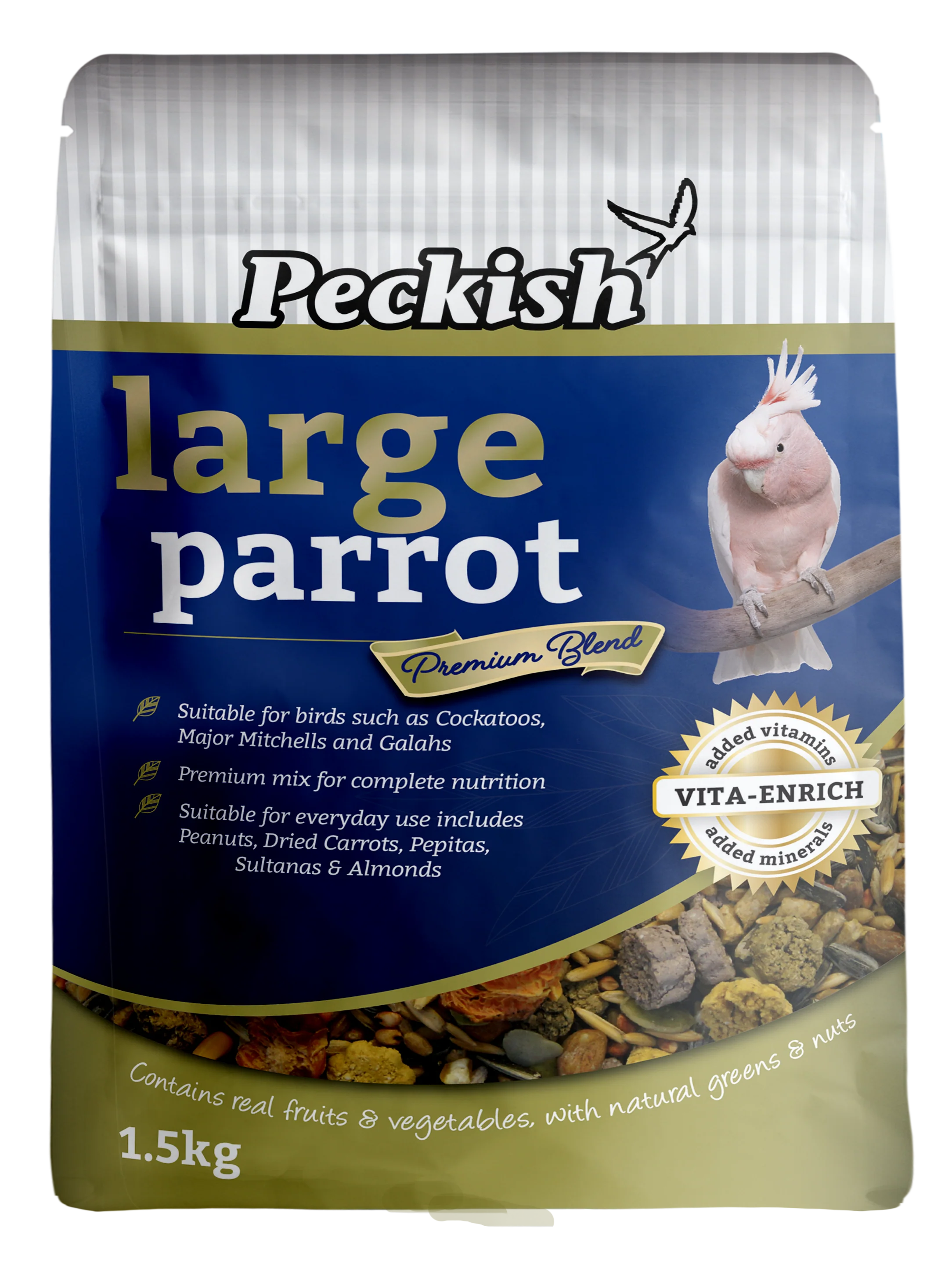 Peckish - Large Parrot Premium Blend (1.5kg)