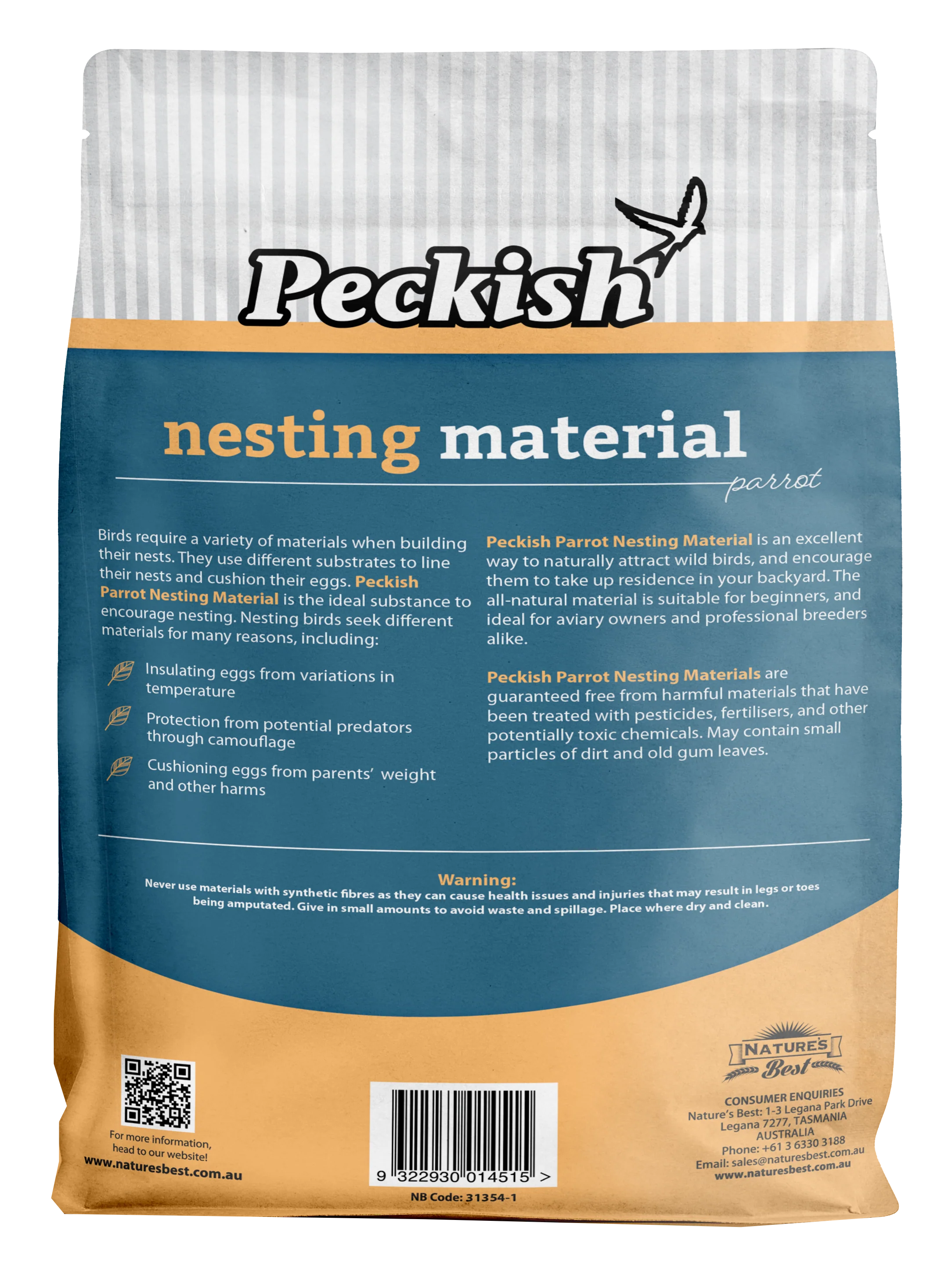 Peckish - Nesting Material Parrot (700g) - Image 2