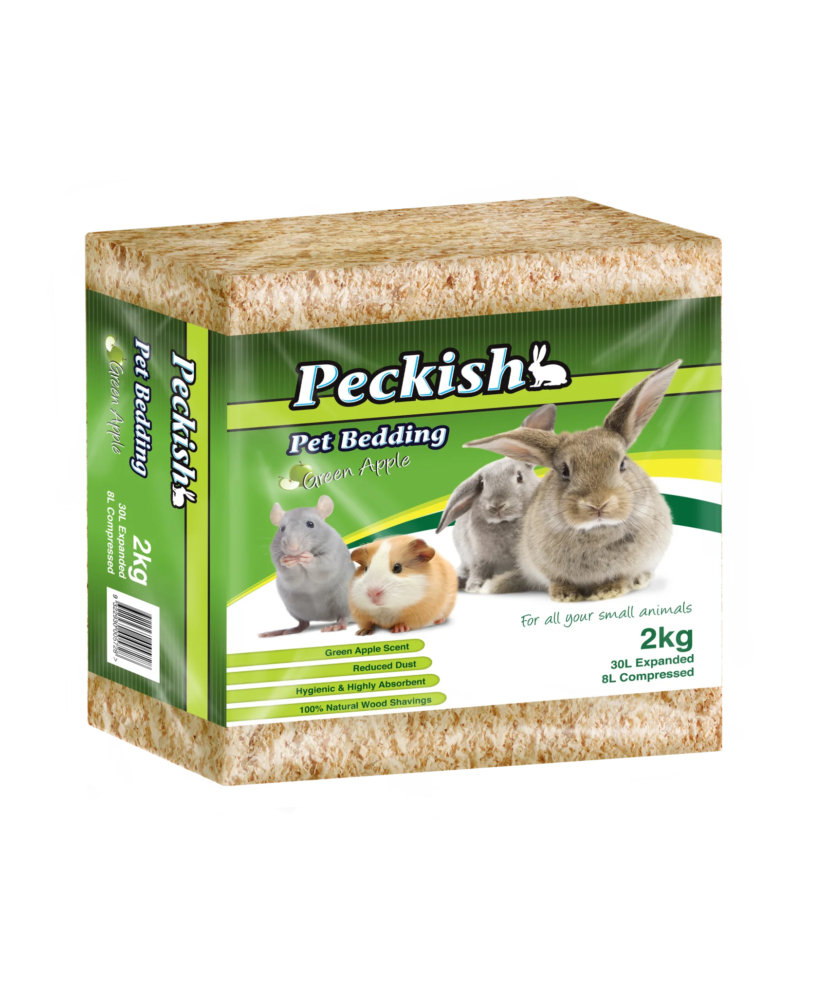 Peckish - Pet Bedding Green Apple (30L)