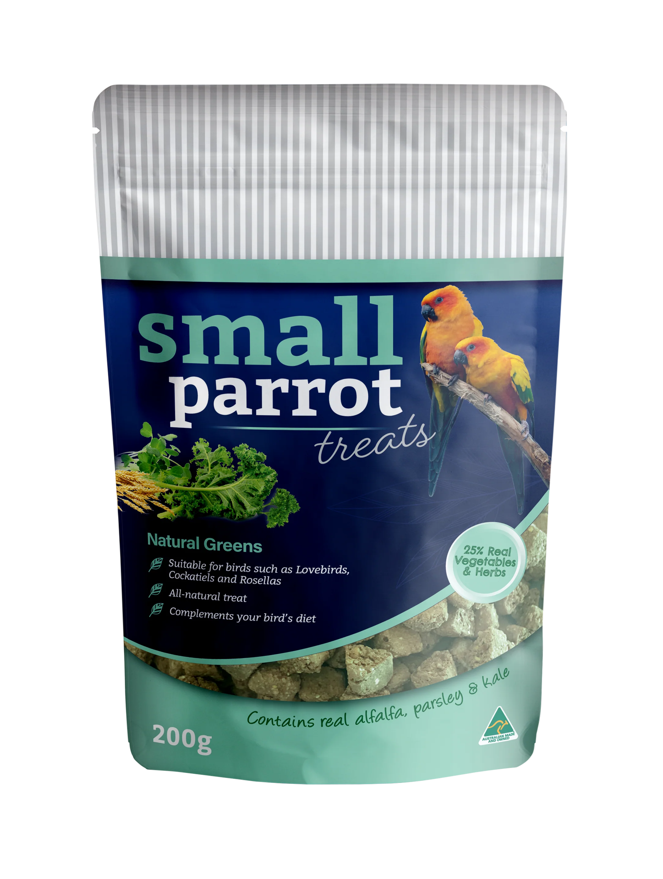 Peckish - Small Parrot Natural Greens Treat 200g