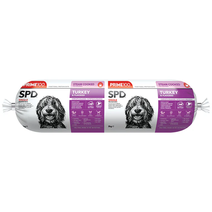 Prime100 SPD Fresh Roll Turkey and Flaxseed 2kg - Image 3