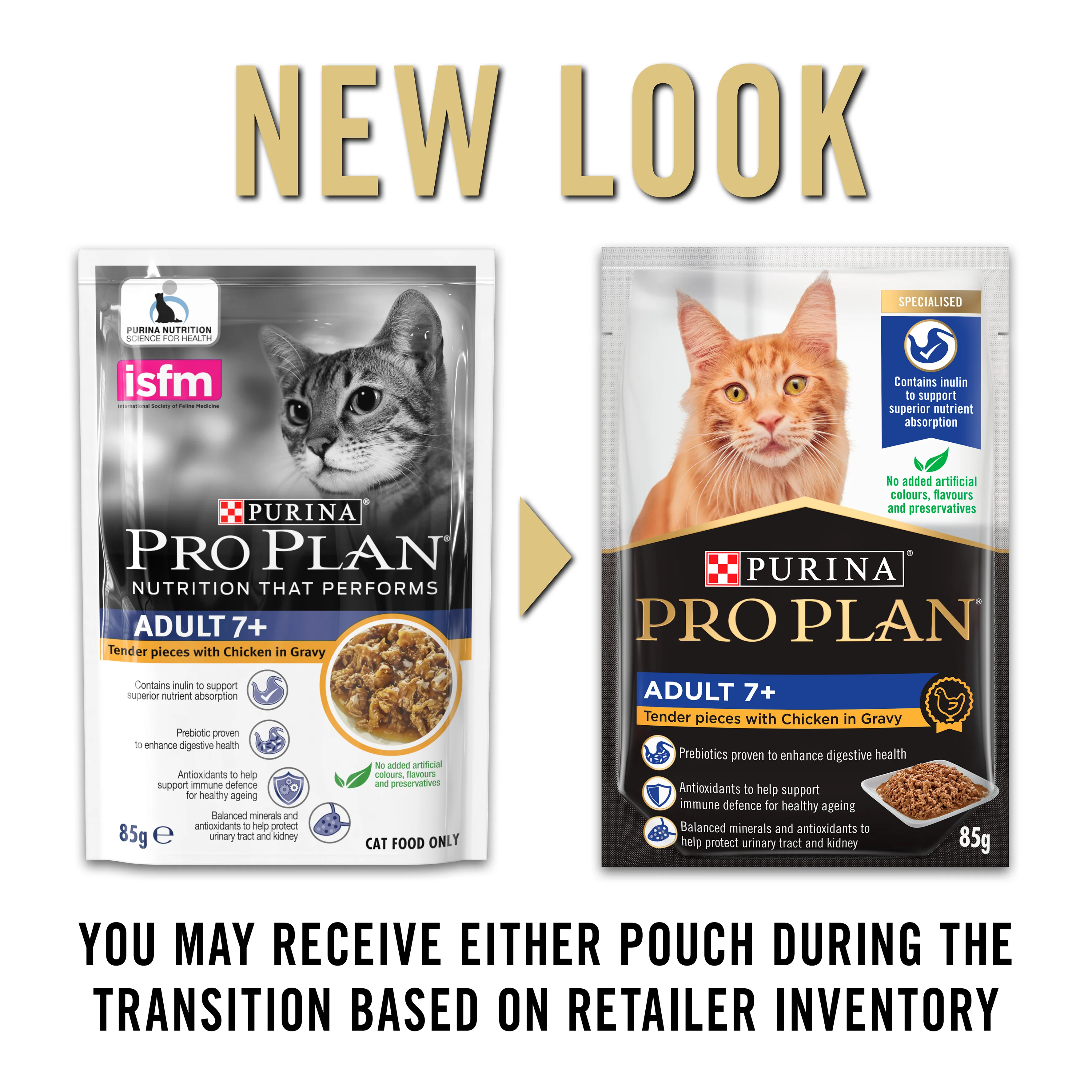 PRO PLAN - Adult 7+ Chicken in Gravy Cat Wet Food (85g x 12pk) - Image 2