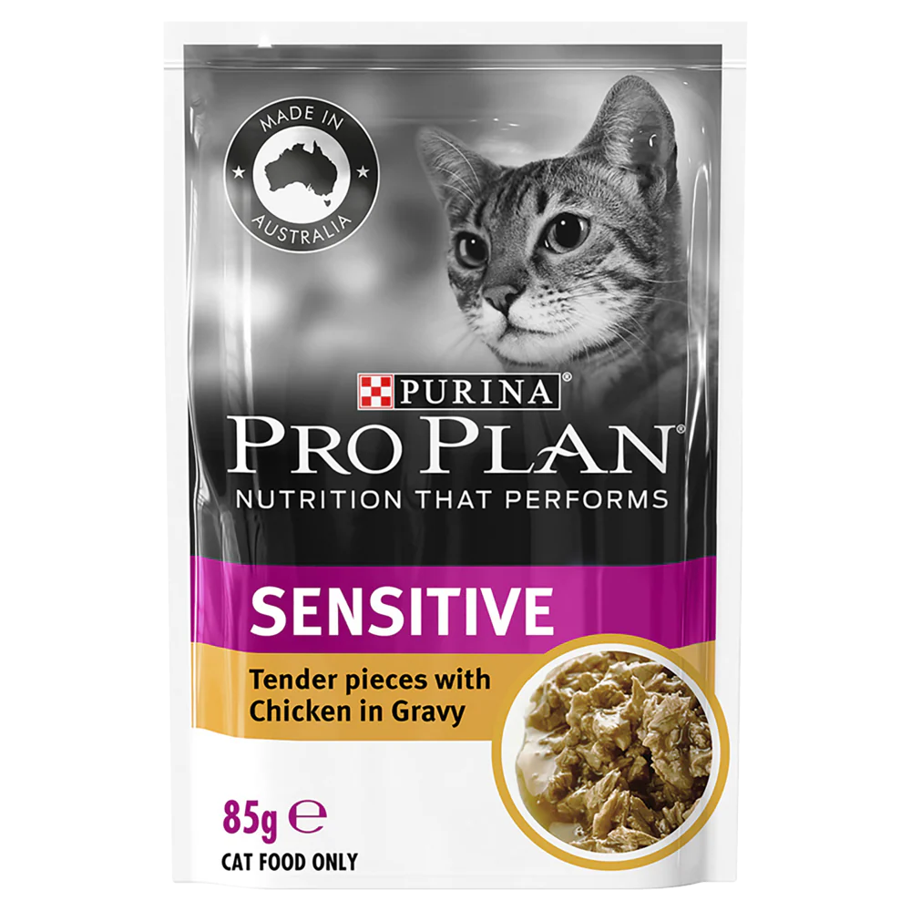 PRO PLAN - Adult Sensitive Chicken in Gravy Cat Wet Food (85g x 12pk) - Image 2