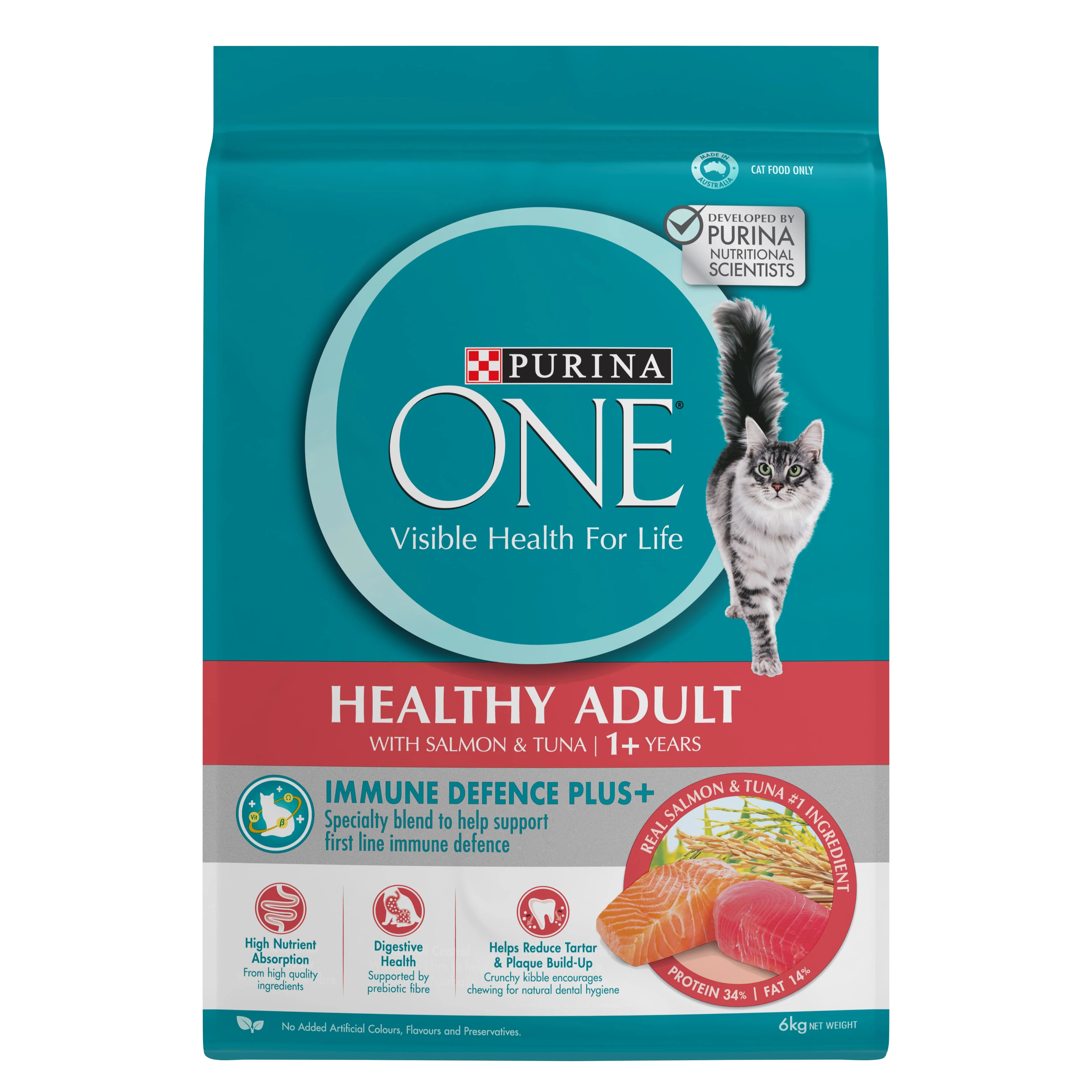 PURINA ONE Adult Dry Healthy Salmon & Tuna 6kg