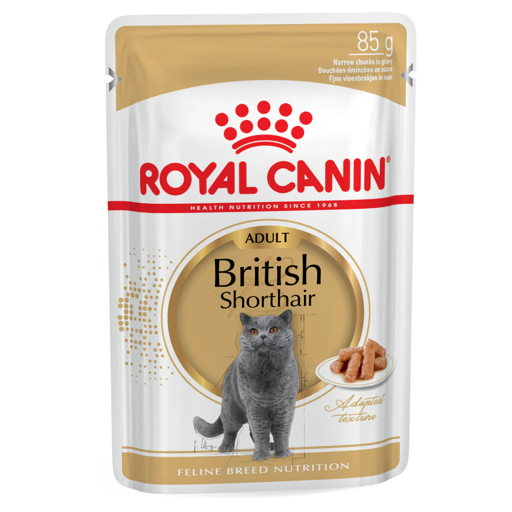 Royal Canin - British Shorthair Breed Gravy Adult Cat Wet Food (85g x 12pk) - Image 3
