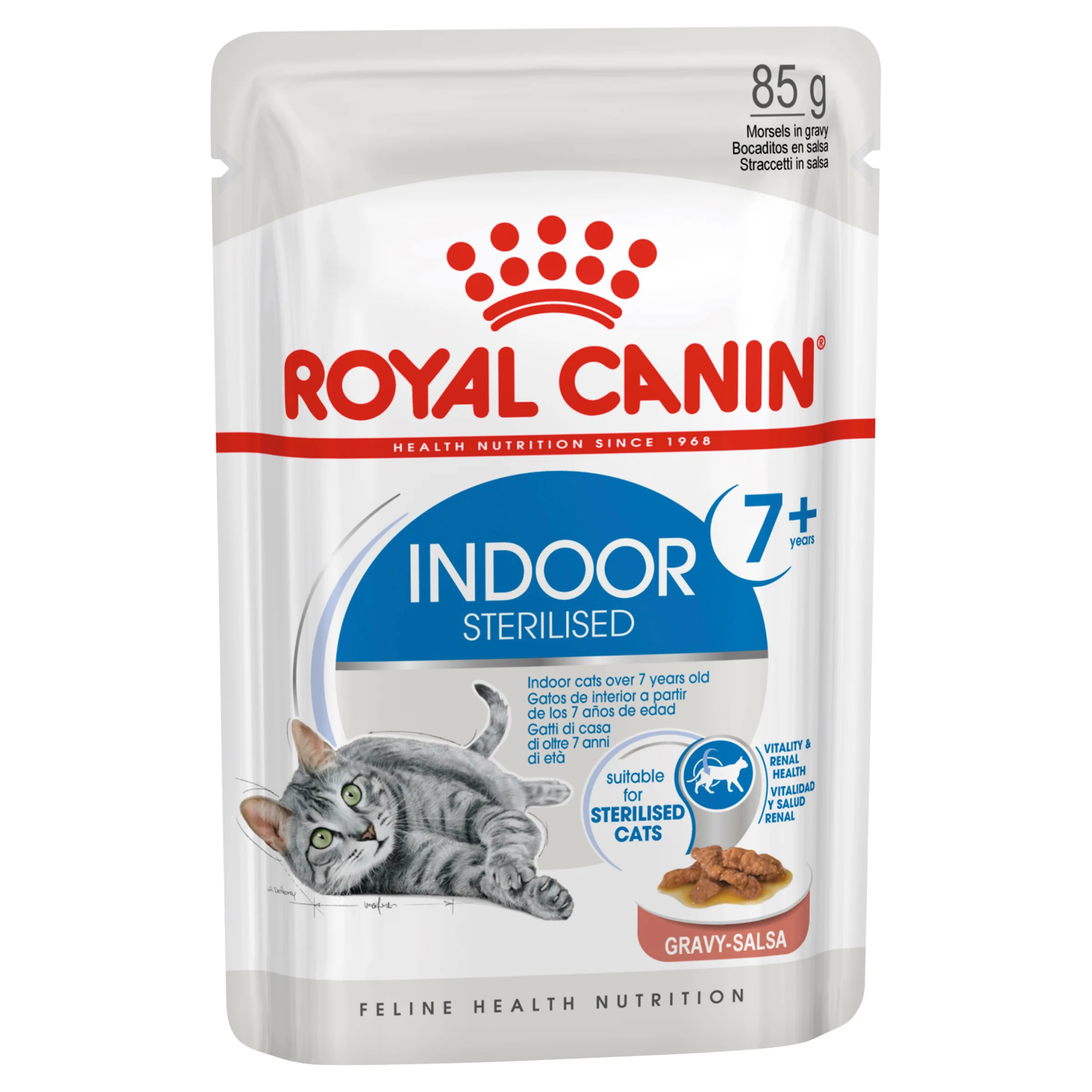 Royal Canin - Indoor Gravy 7+ Mature Cat Wet Food (85g x 12pk) - Image 2