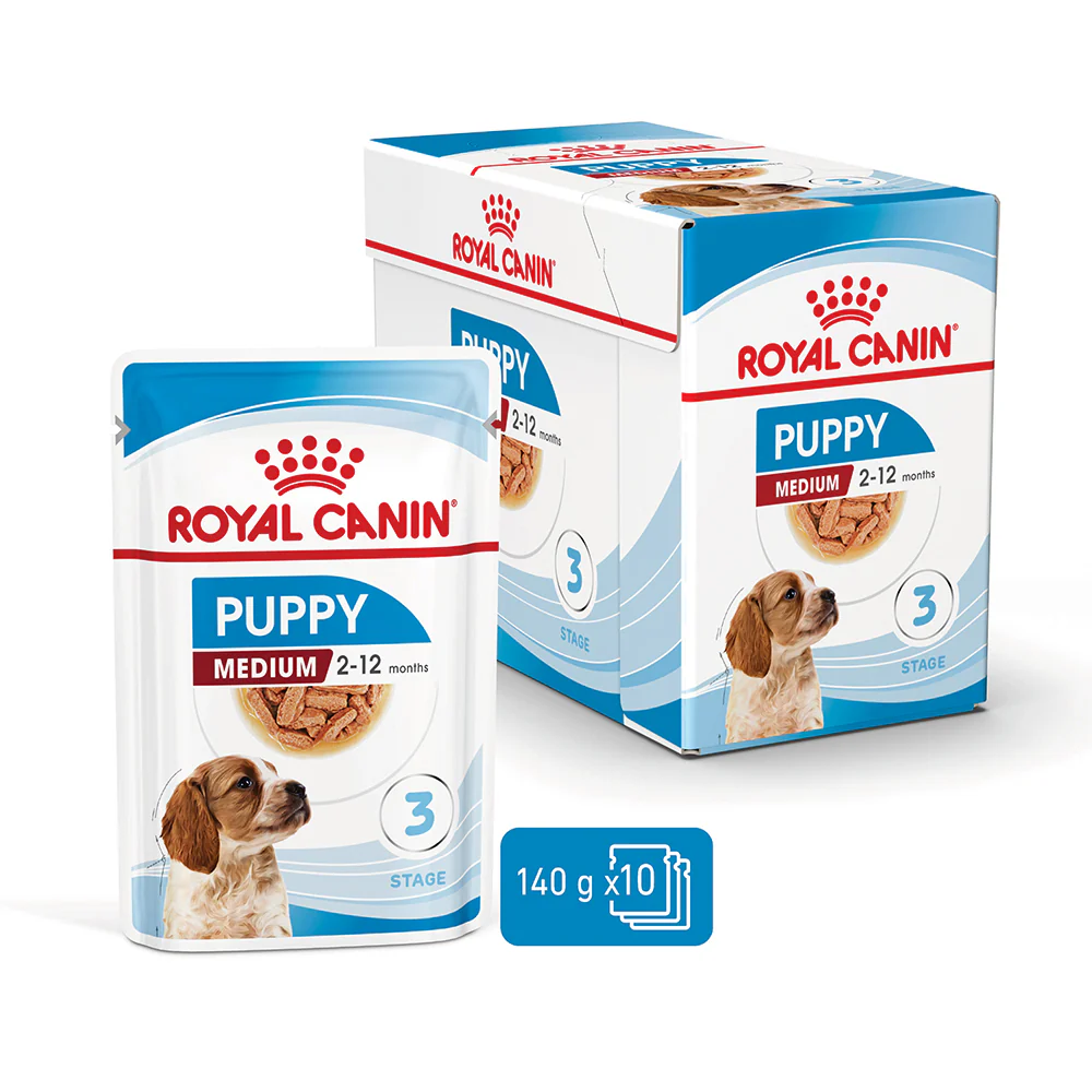 Royal Canin - Medium Puppy Dog Wet Food (140g x 10pk)