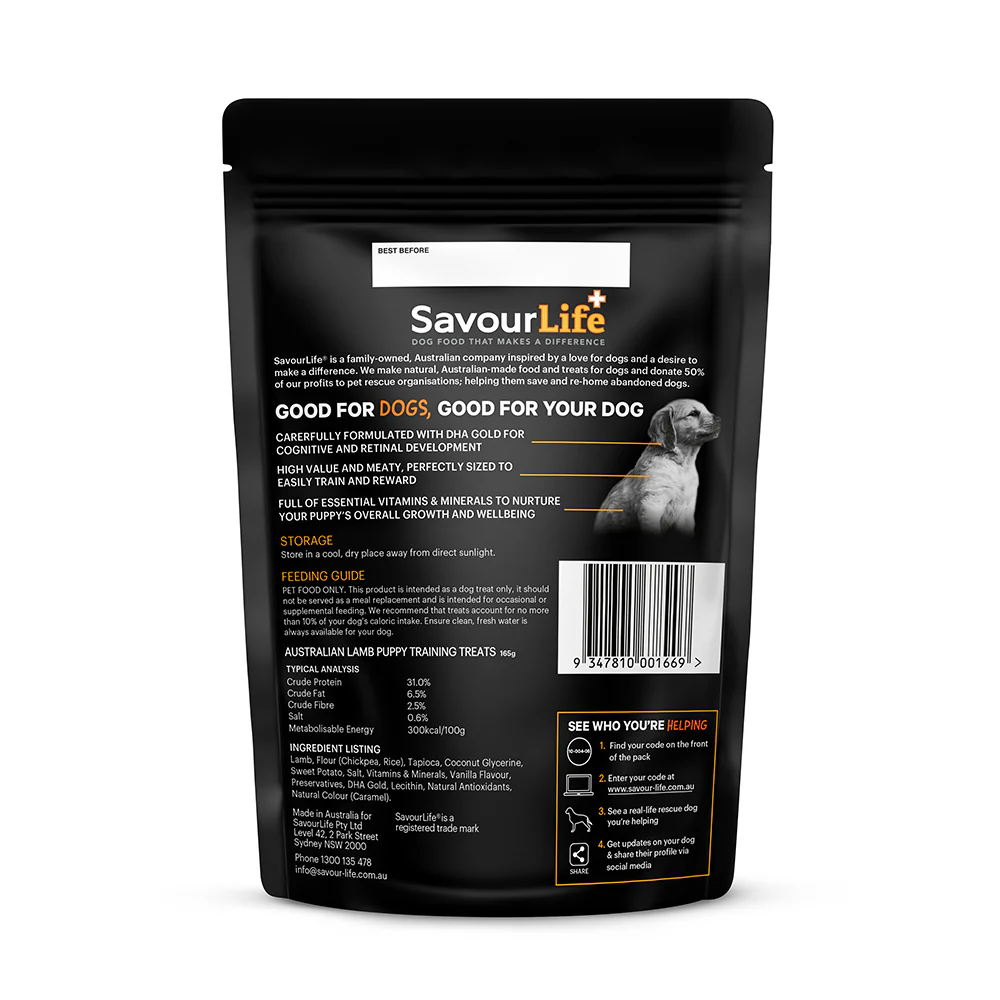 SavourLife Australian Lamb Puppy Training Treats 165g - Image 2