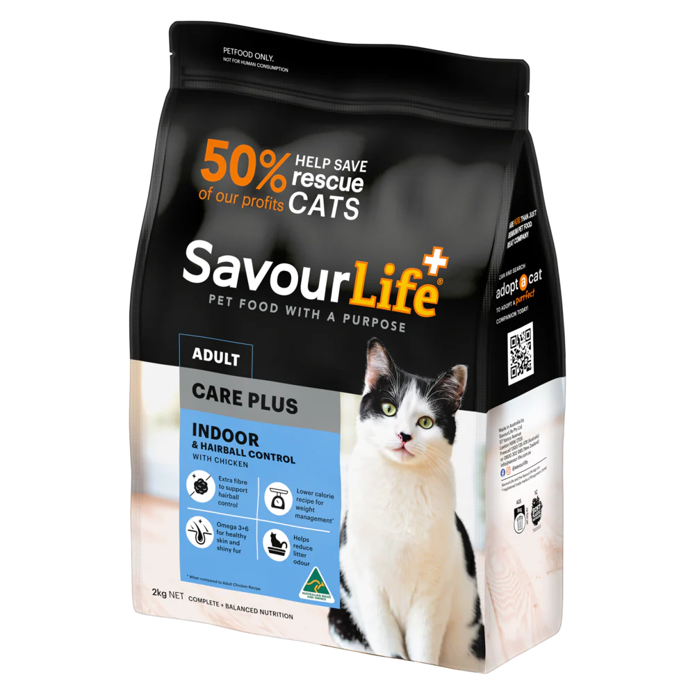 SavourLife Care Plus Adult Cat Hairball Control Chicken Dry Food (2kg) - Image 3
