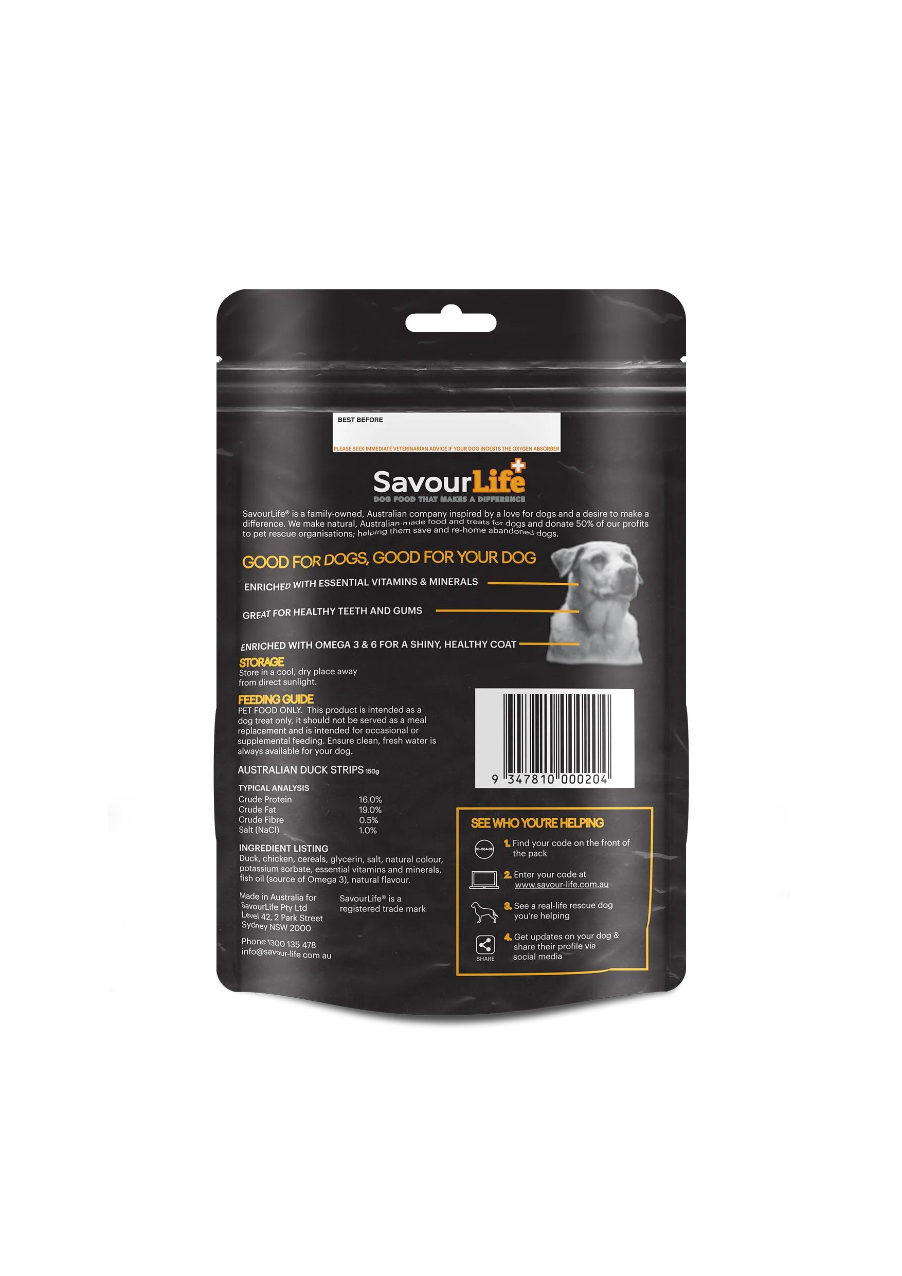 SavourLife - Australian Duck Strips (150g) - Image 2