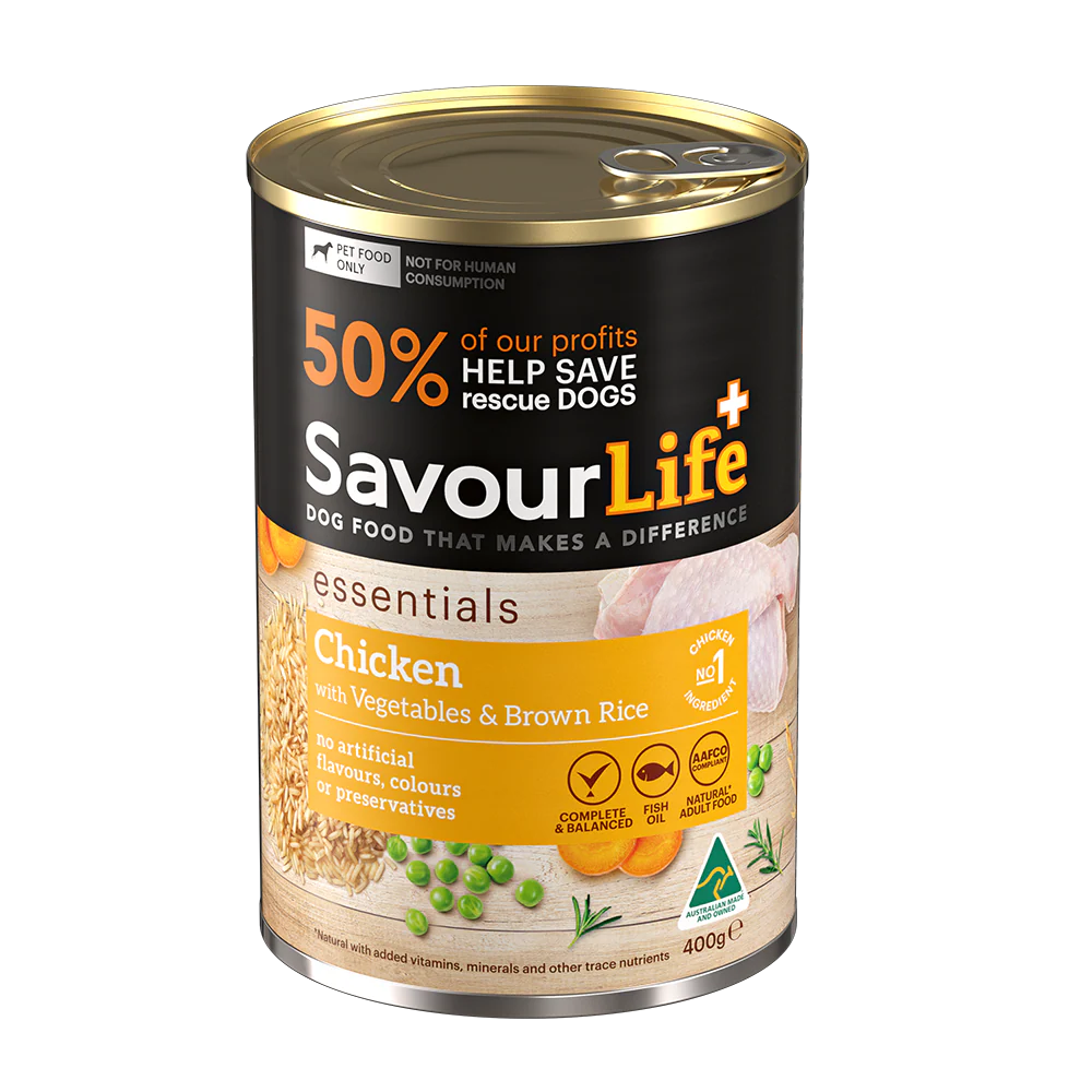 SavourLife - Essentials Chicken with Vegetables & Rice Dog Wet Food (400g)