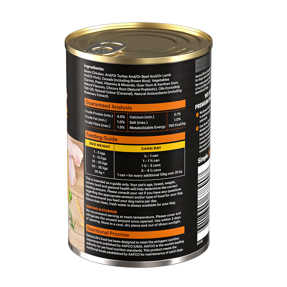 SavourLife - Essentials Chicken with Vegetables & Rice Dog Wet Food (400g) - Image 3