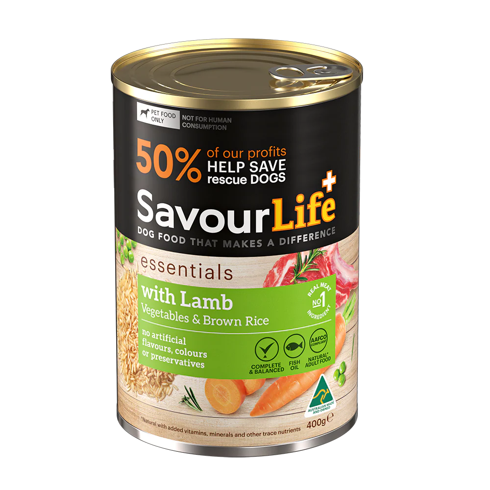 SavourLife - Essentials Lamb with Vegetables & Rice Dog Wet Food (400g)
