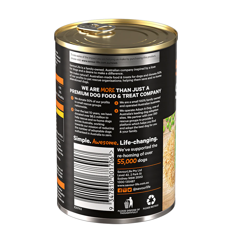 SavourLife - Essentials Lamb with Vegetables & Rice Dog Wet Food (400g) - Image 2