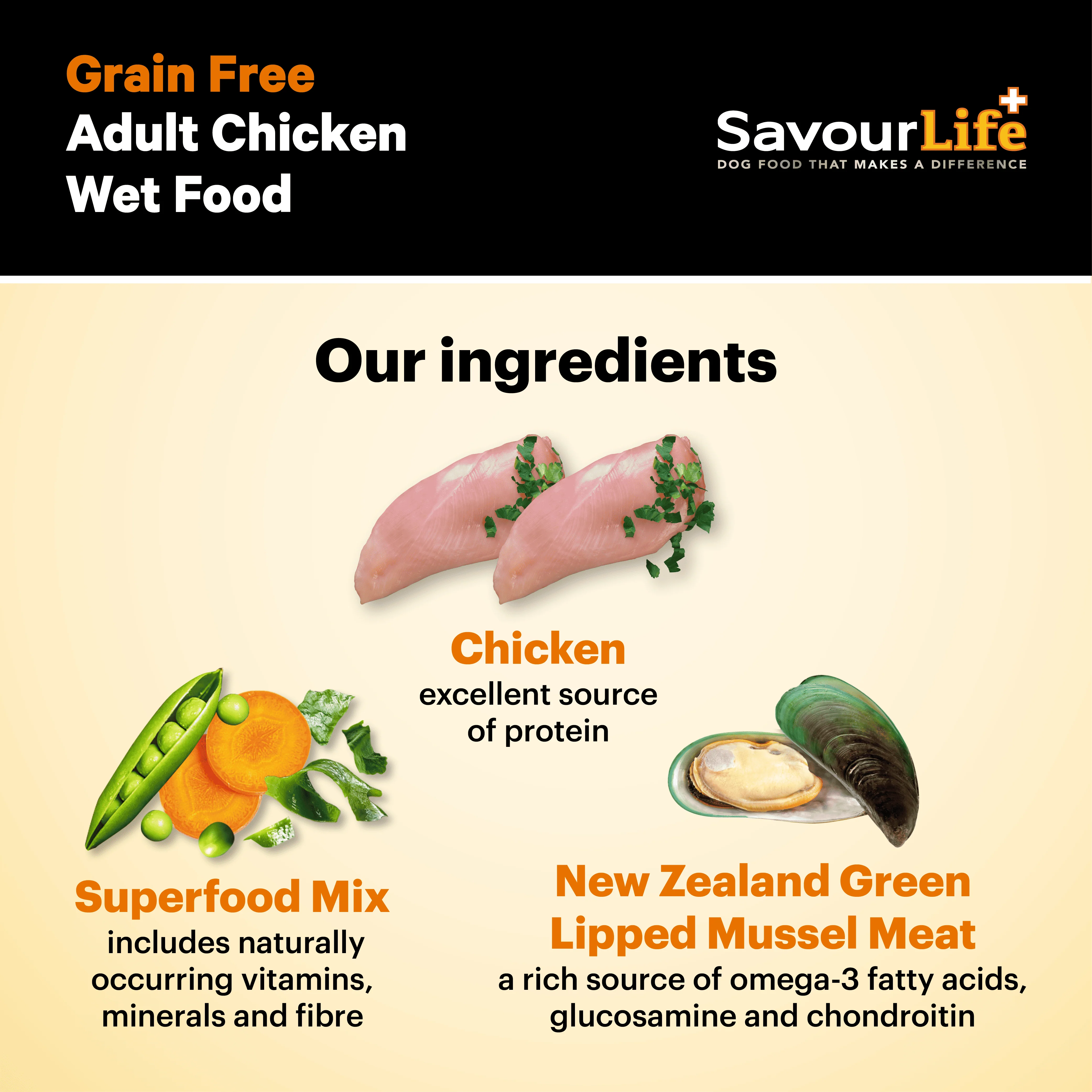 SavourLife Grain Free Adult Chicken 375g - Image 3