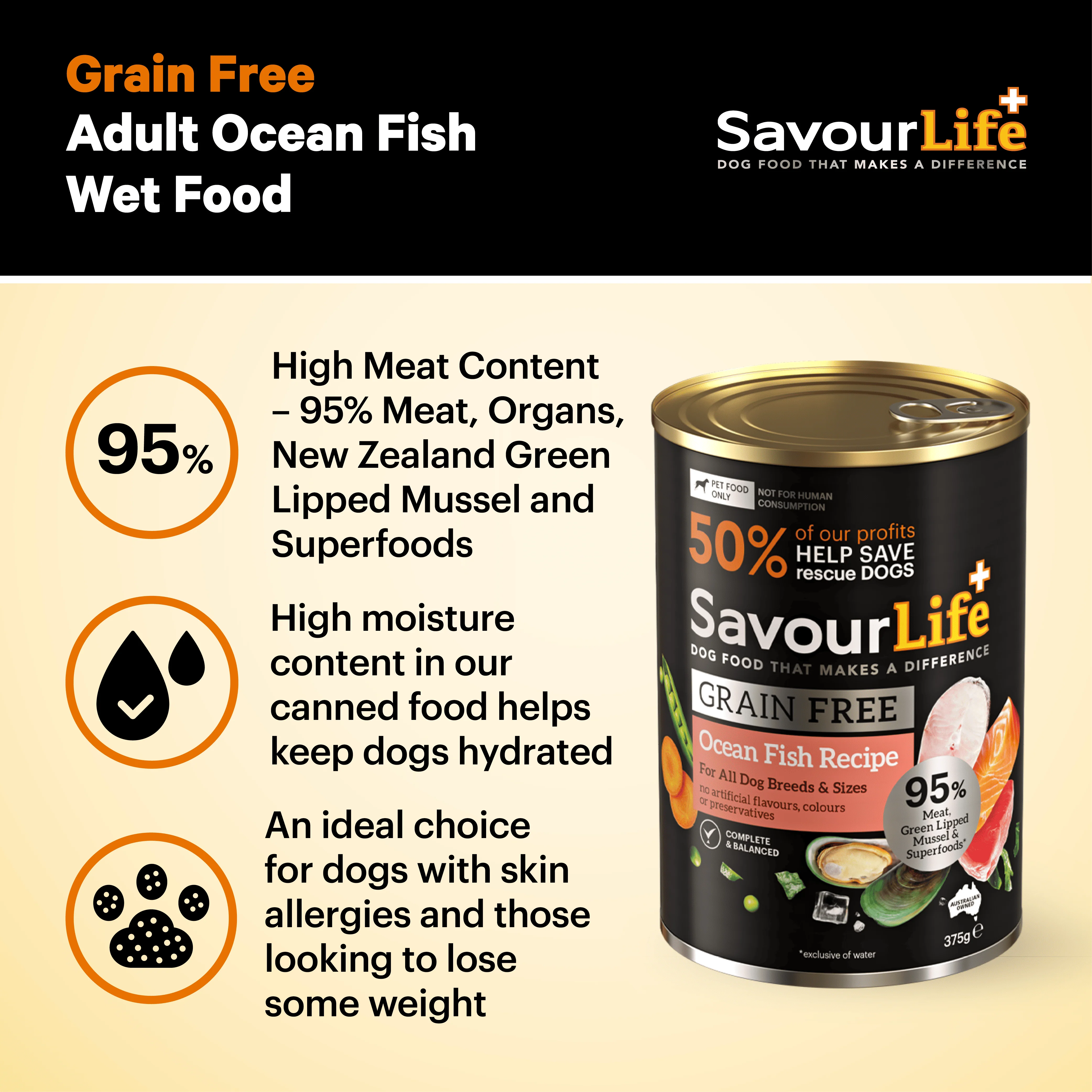 SavourLife Grain Free Adult Ocean Fish 375g - Image 4