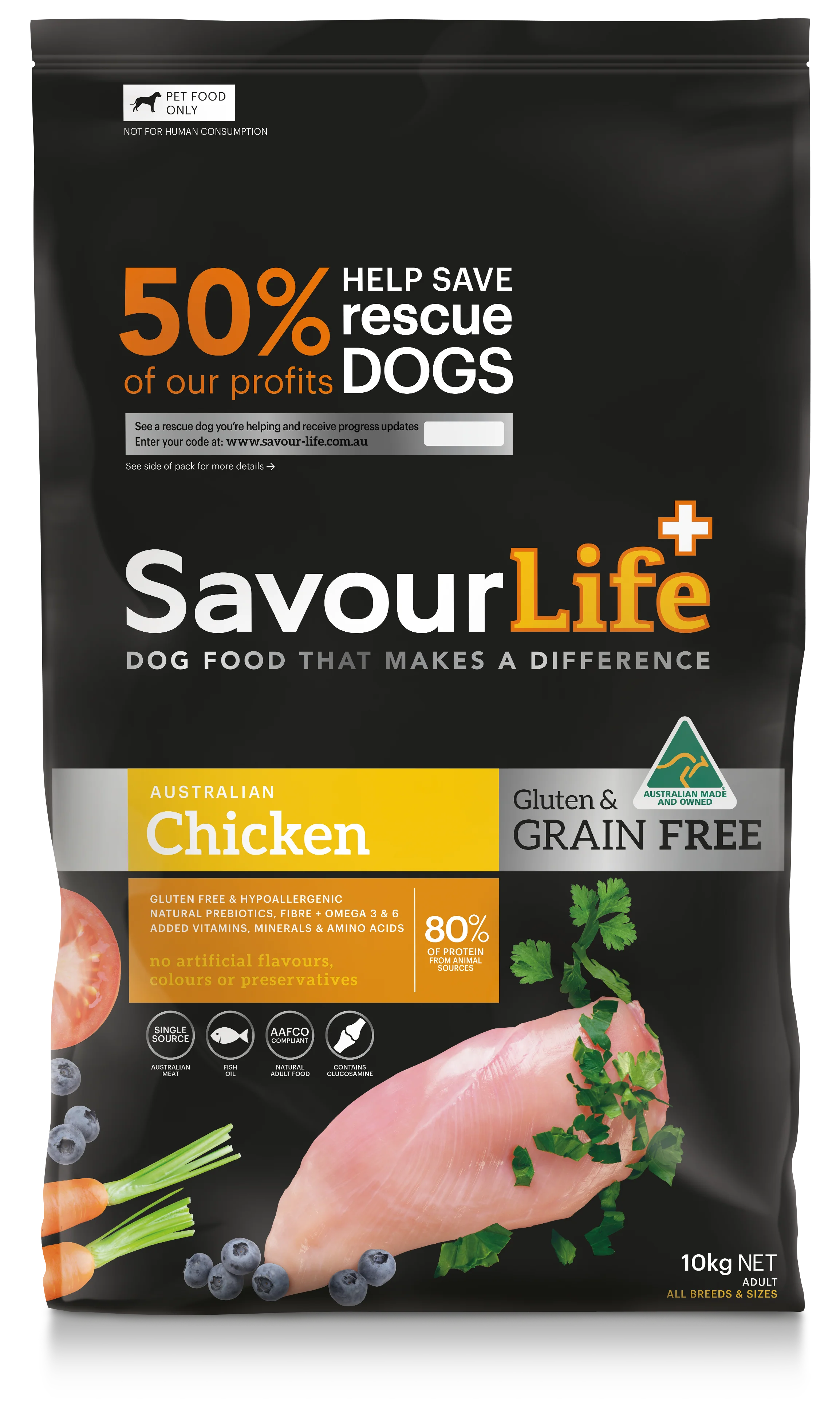 SavourLife - Grain Free Chicken Dog Dry Food (10kg)