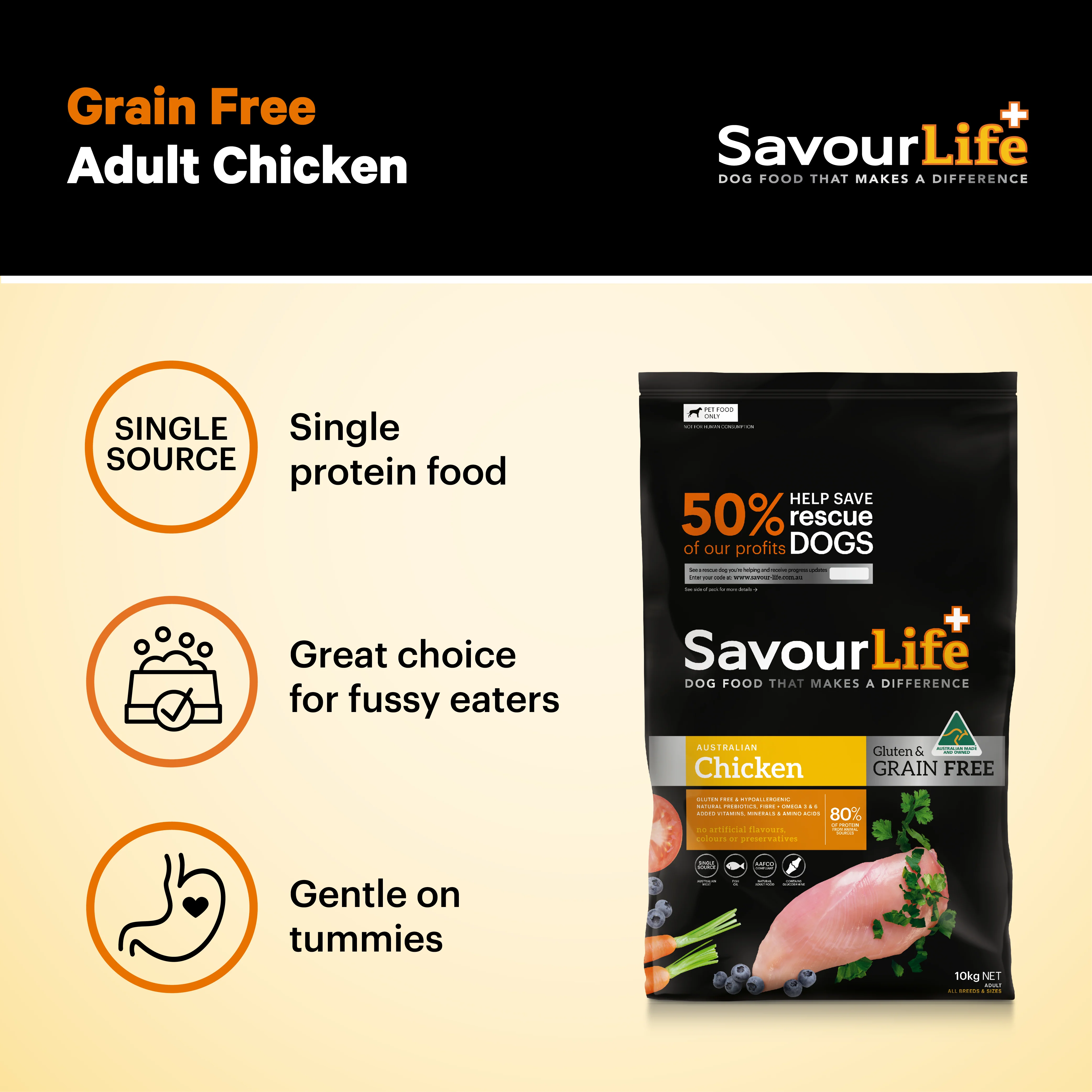 SavourLife - Grain Free Chicken Dog Dry Food (10kg) - Image 4
