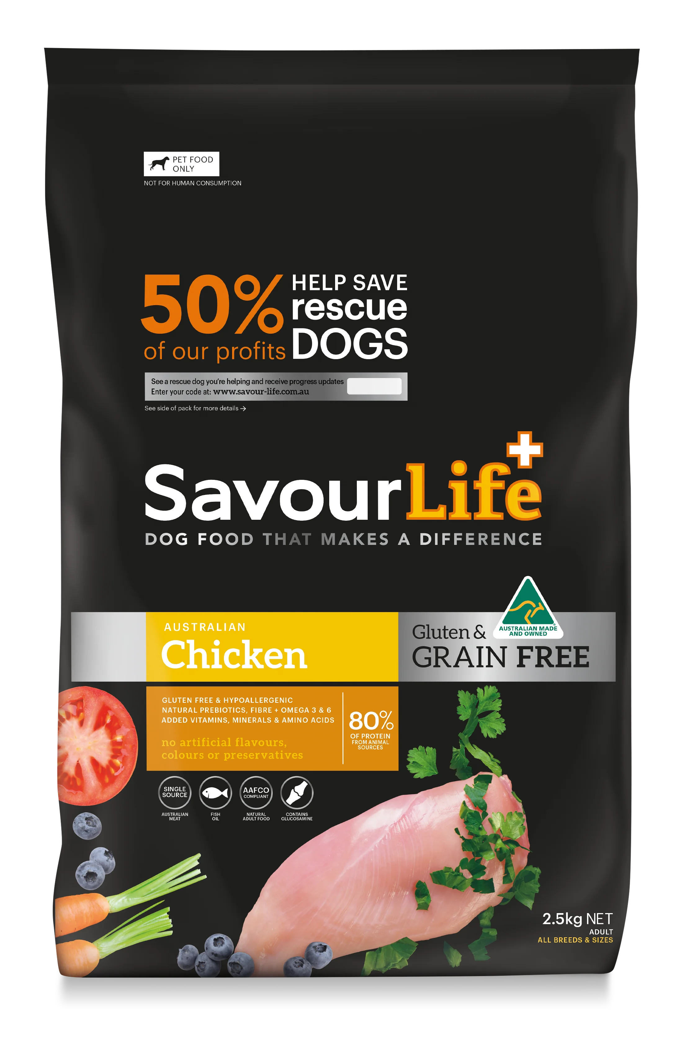 SavourLife - Grain Free Chicken Dog Dry Food (2.5kg)