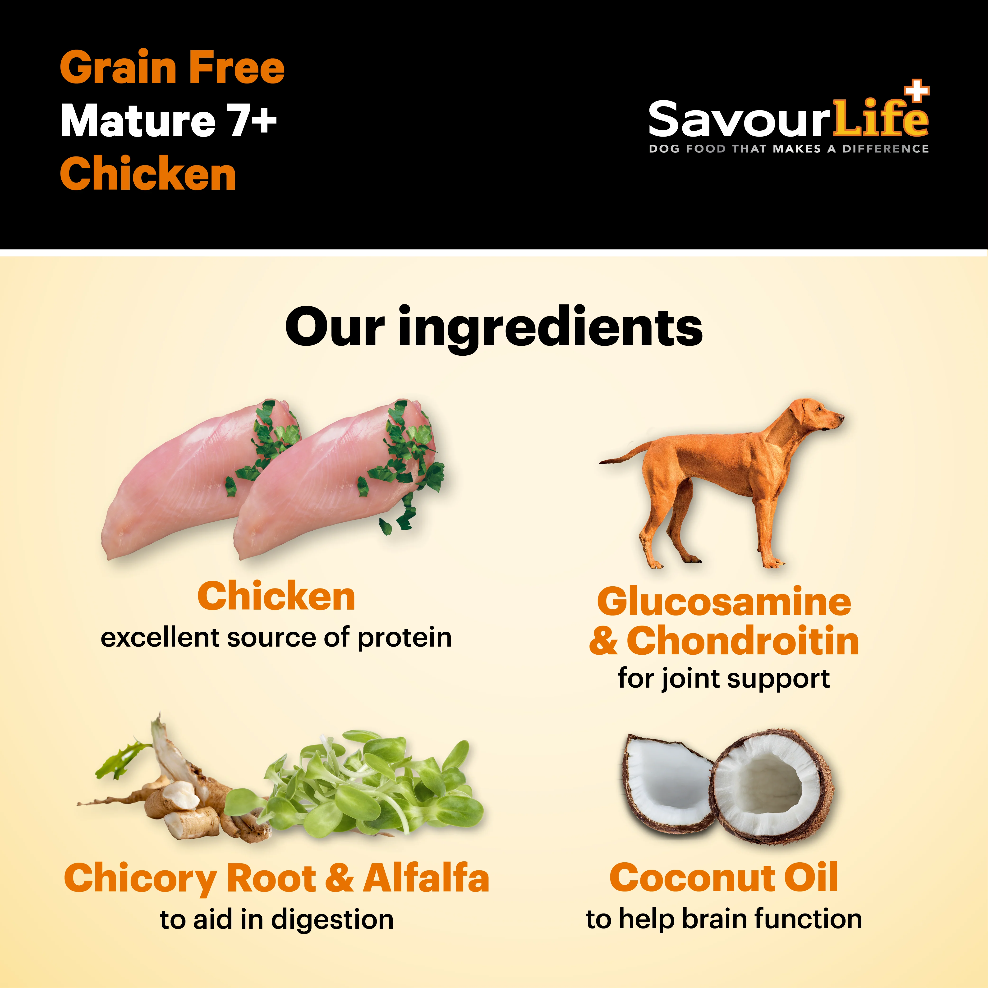 SavourLife - Grain Free Chicken Mature 7+ Dog Dry Food (10kg) - Image 5