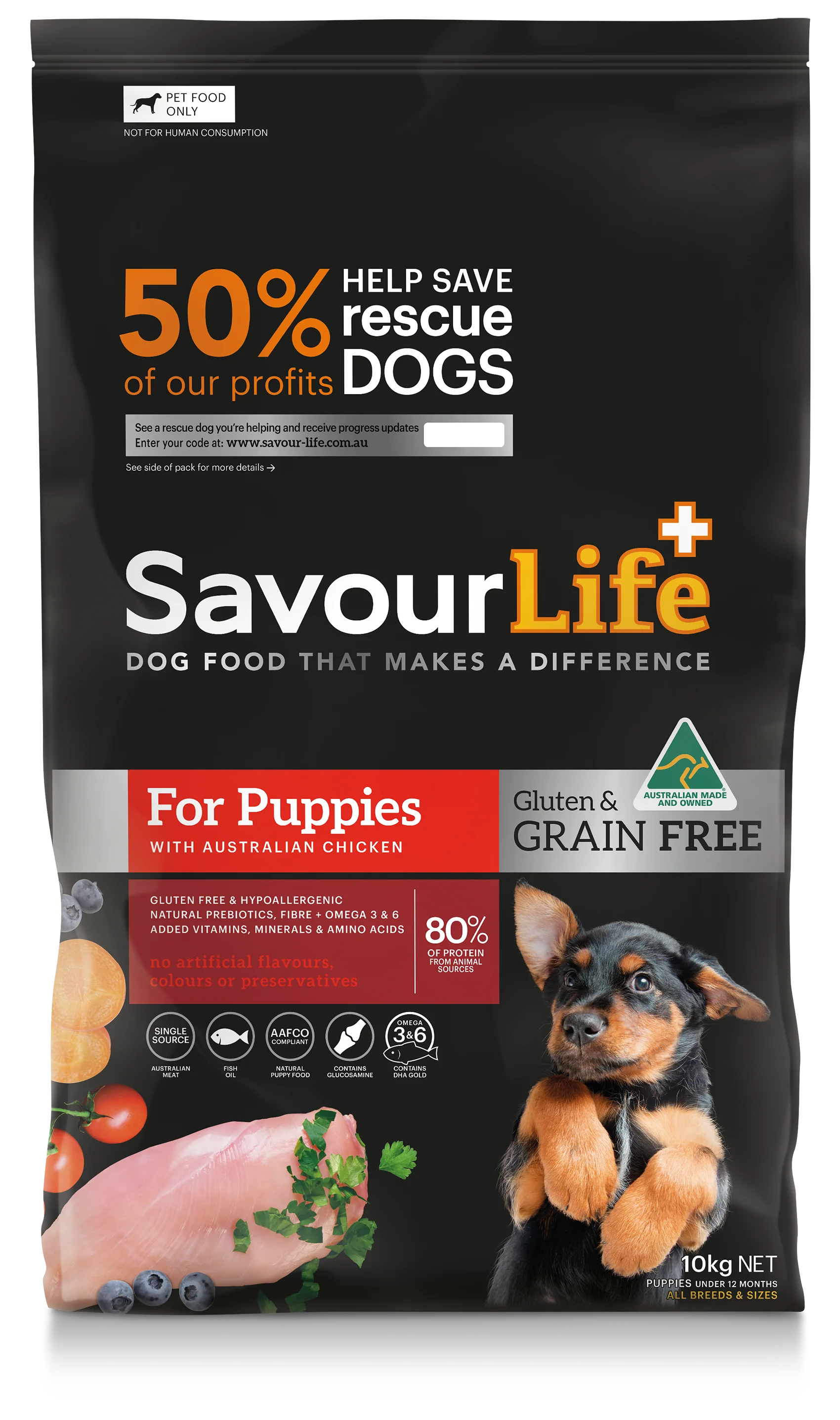 SavourLife - Grain Free Chicken Puppy Dry Food (10kg)
