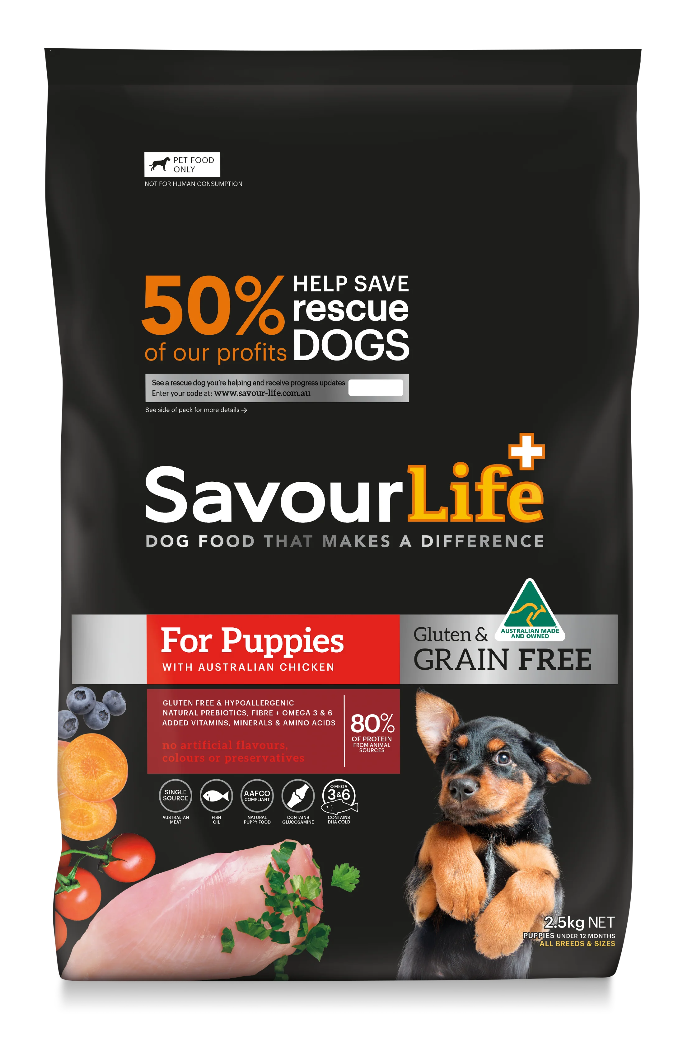 SavourLife - Grain Free Chicken Puppy Dry Food (2.5kg)