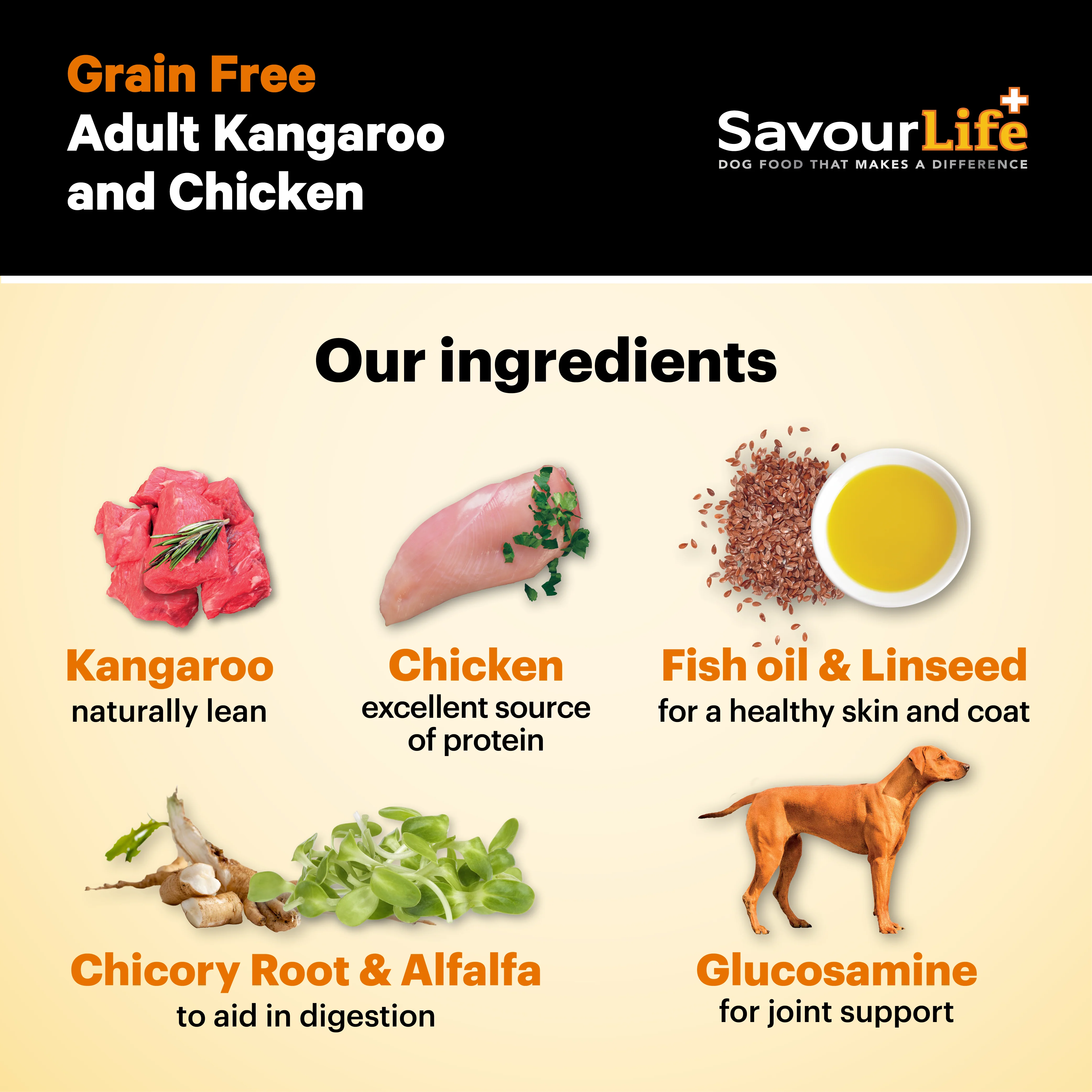 SavourLife - Grain Free Kangaroo & Chicken Dog Dry Food (10kg) - Image 5